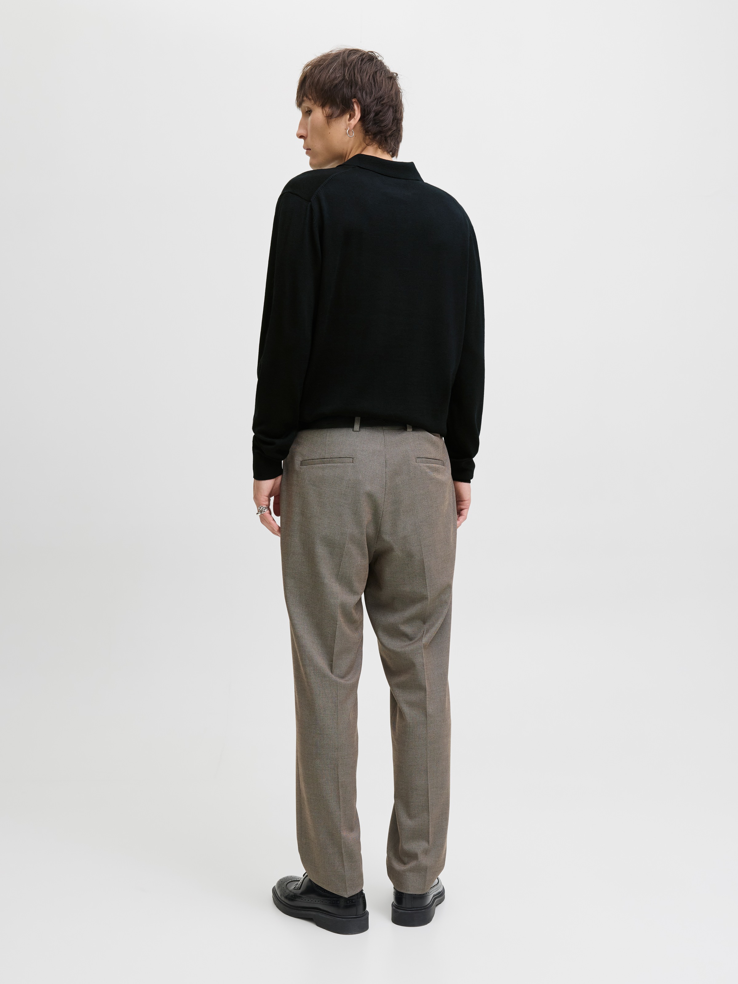 Jack & Jones Pull à col polo »JPRBLAMERINO KNIT POLO« Laine, coupe régulière