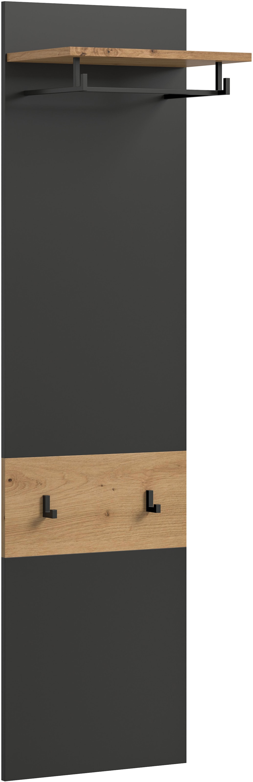 Home affaire Panneau de vestiaire »REHAT, TOPSELLER!, Höhe 165 cm, Hutablage, 2 Haken, Garderobenstange« in verschiedenen Farben erhältlich, 1 cuis tlg. Paneel, Wandboard, Garderobe, Garderobenleiste, Garderobenboard