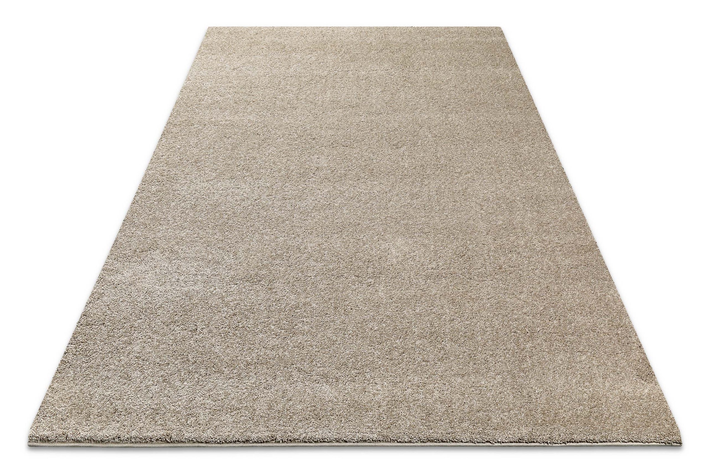 Wecon home Tapis »Wogh« Rectangulaire 25 mm Höhe Kurzflor, maschinell gewebt, robust, Wohn- & Schlafzimmer, einfarbig