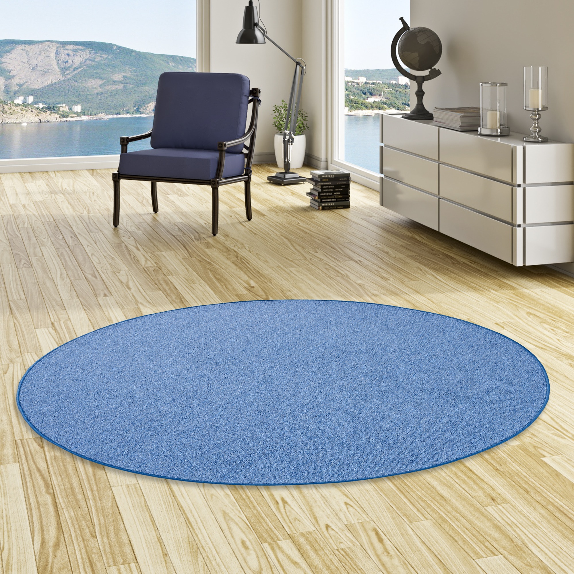 GOODproduct Teppich »Fortis, Schlinge, Made in Netherlands« rund 5 mm Höhe Uni Farben, gekettelt, strapazierfähig, Wohnzimmer
