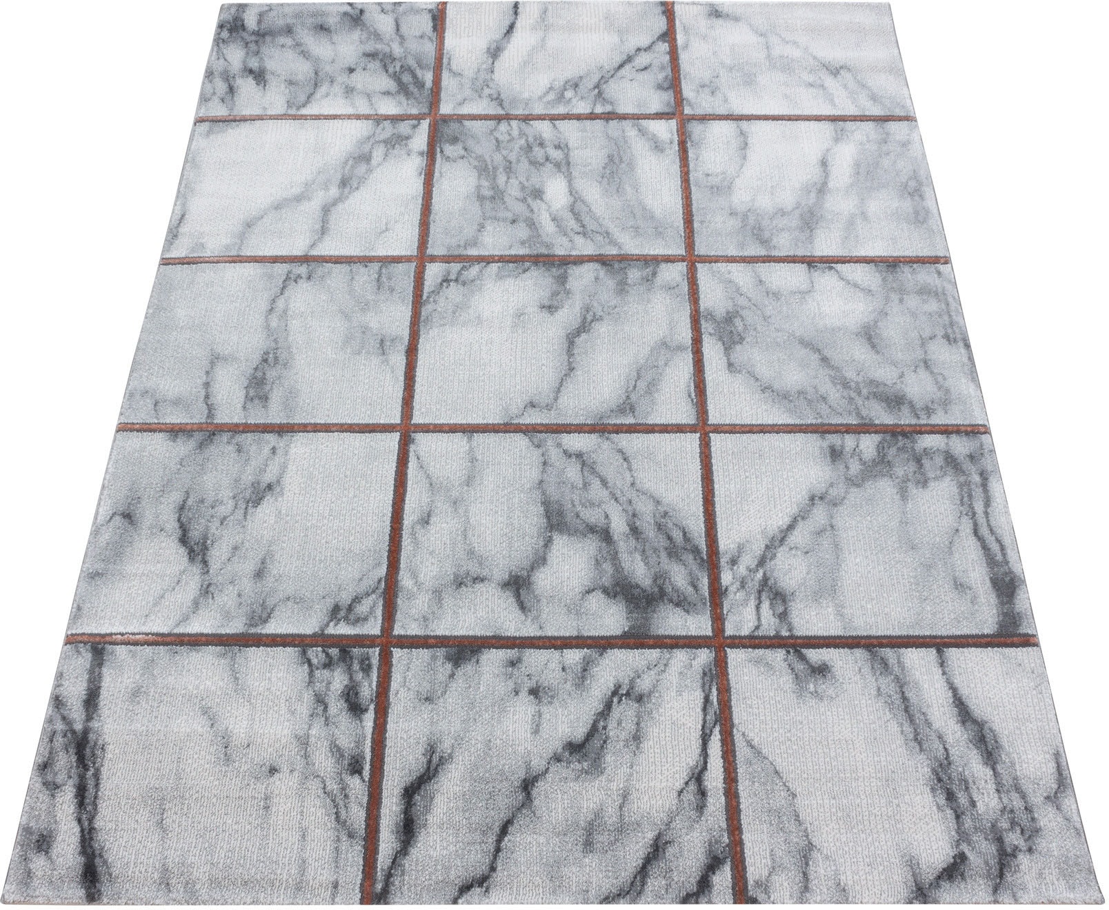 Ayyildiz Teppiche Tapis »NAXOS 3816« Rectangulaire 12 mm Höhe Läufer, Marmor Optik, Kurzflor, Wohnzimmer