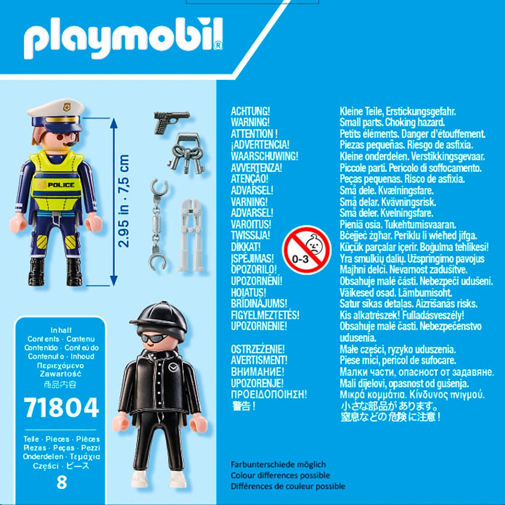 Playmobil® Jeu de construction »Polizist und Einbrecher (71804), Playmobil DuoPack« fabriqué en Europe