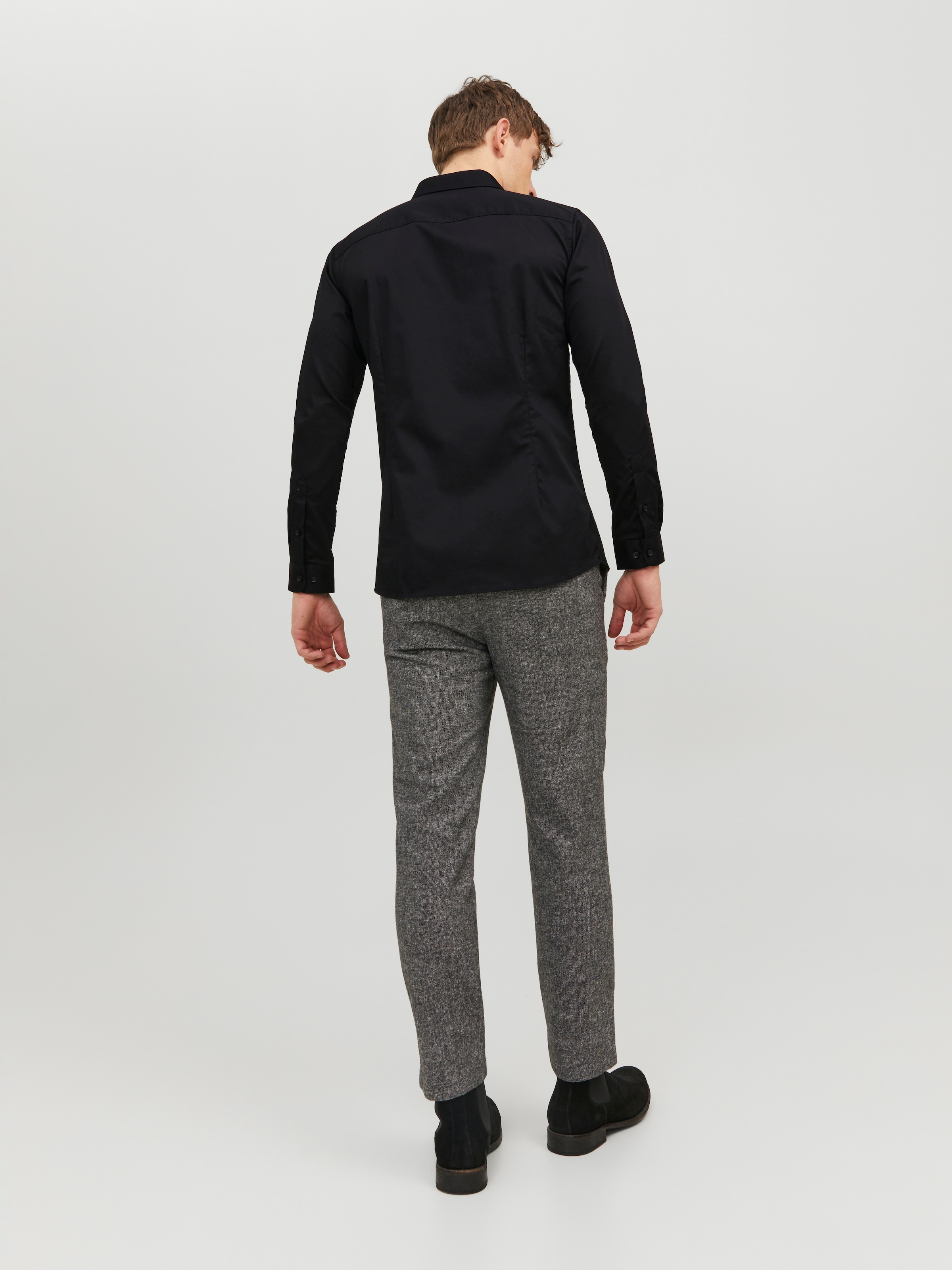 Jack & Jones Chemise d'affaires »JJPRPARMA in Skinny Fit, Stretchanteil und verstellbaren Manschetten« sehr schmal, Web, Baumwollmischung