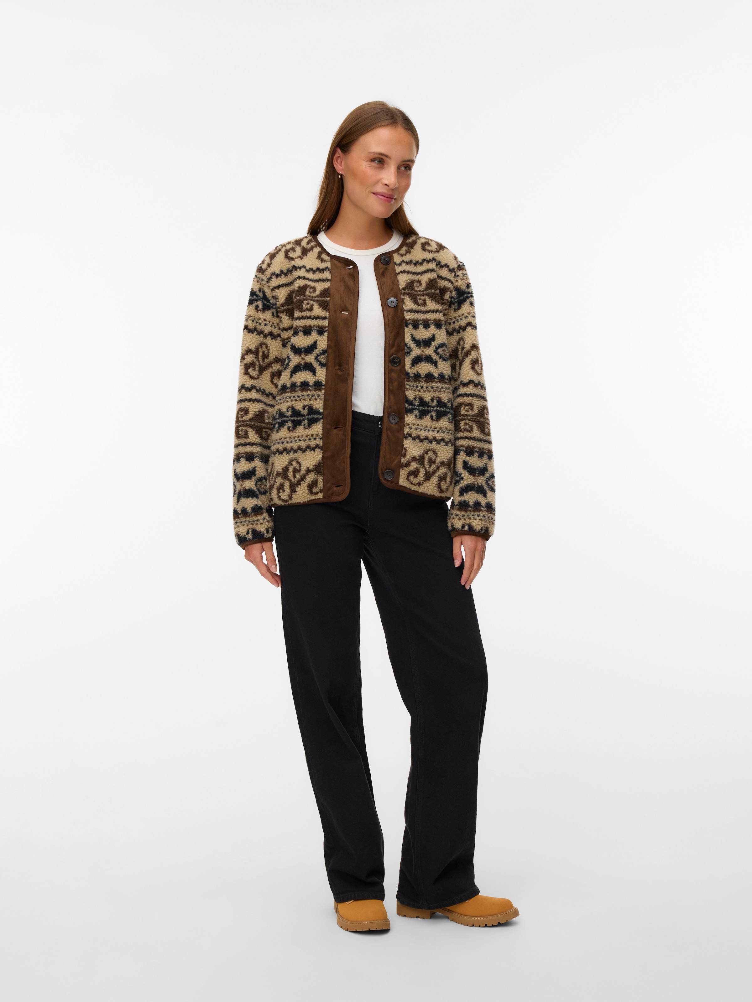 Vero Moda Fleecejacke »VMLINDAU SHORT JACKET« Polyester