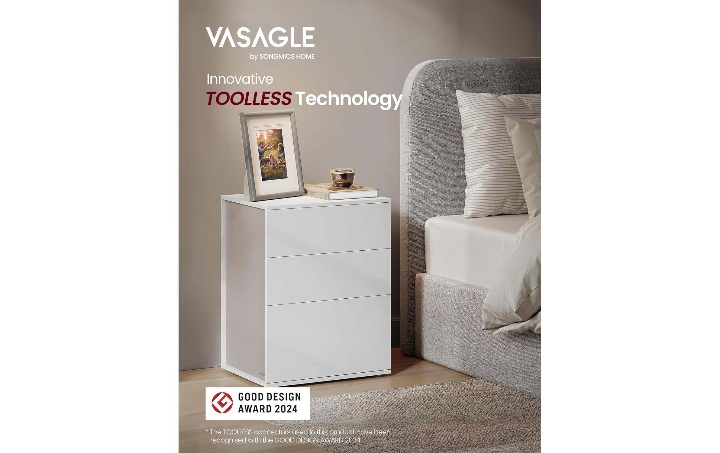 SONGMICS Nachttisch »mit 3 Schubladen 45 x 58.7 cm«