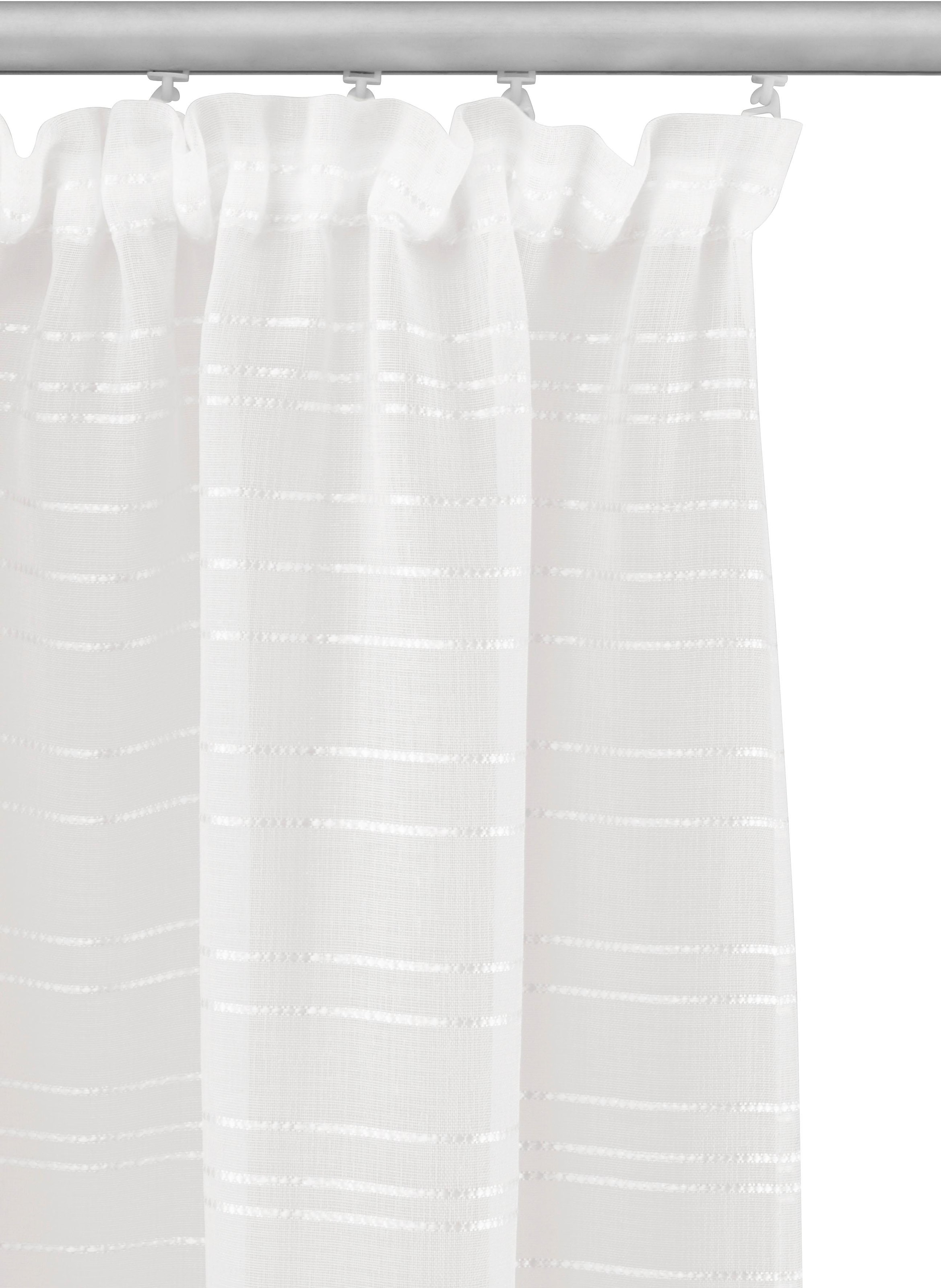 Bruno Banani Rideau »Linus« Bande volante 1 cuis tlg. 1 Schal, eingewebte Querstreifen, verschiedene Grössen,