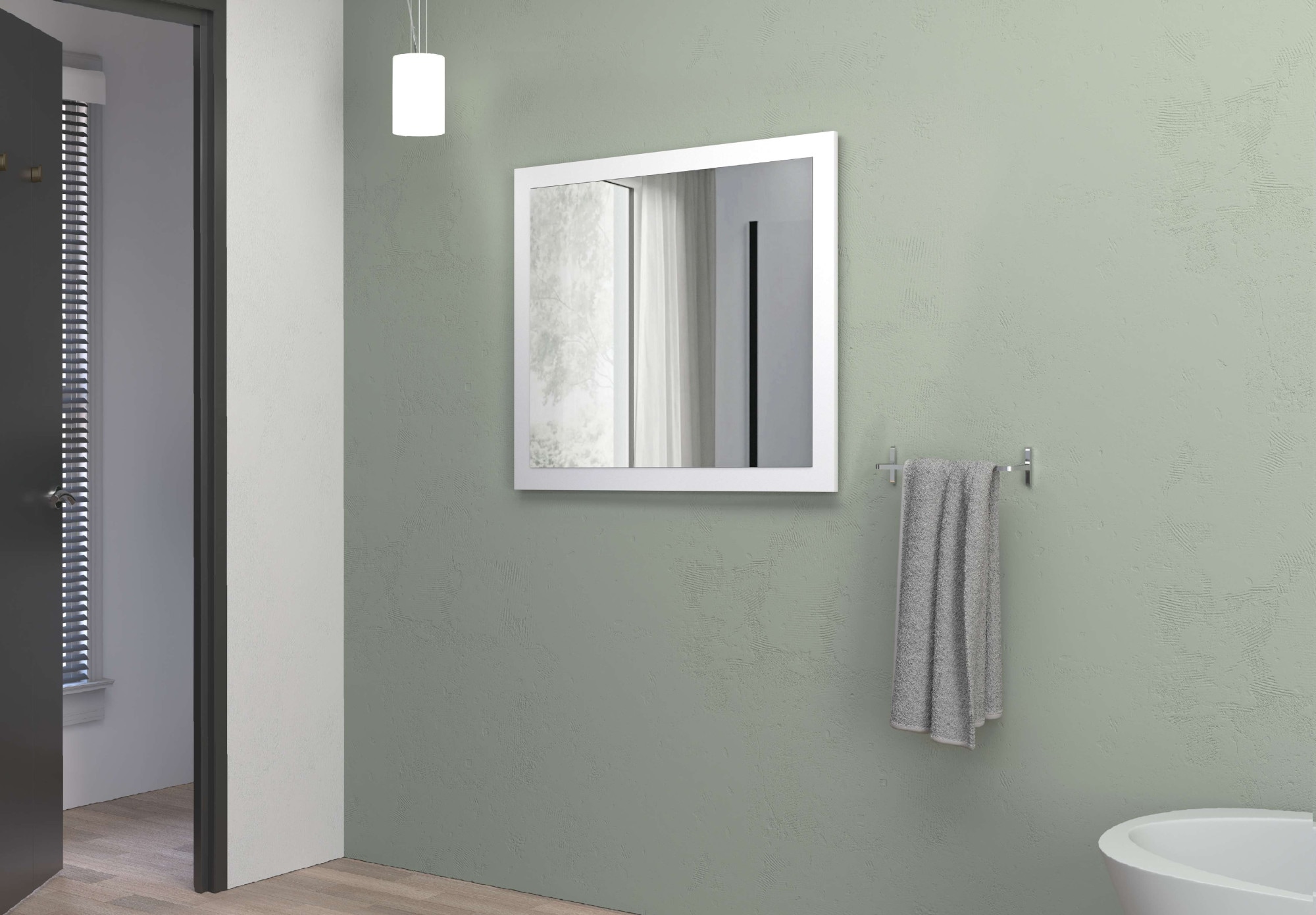 welltime Miroir de salle de bain »Garda, Waschbeckenunterschrank,Breite 80 cm,Waschtisch« Breite 80 cm- Passend zur Serie Garda