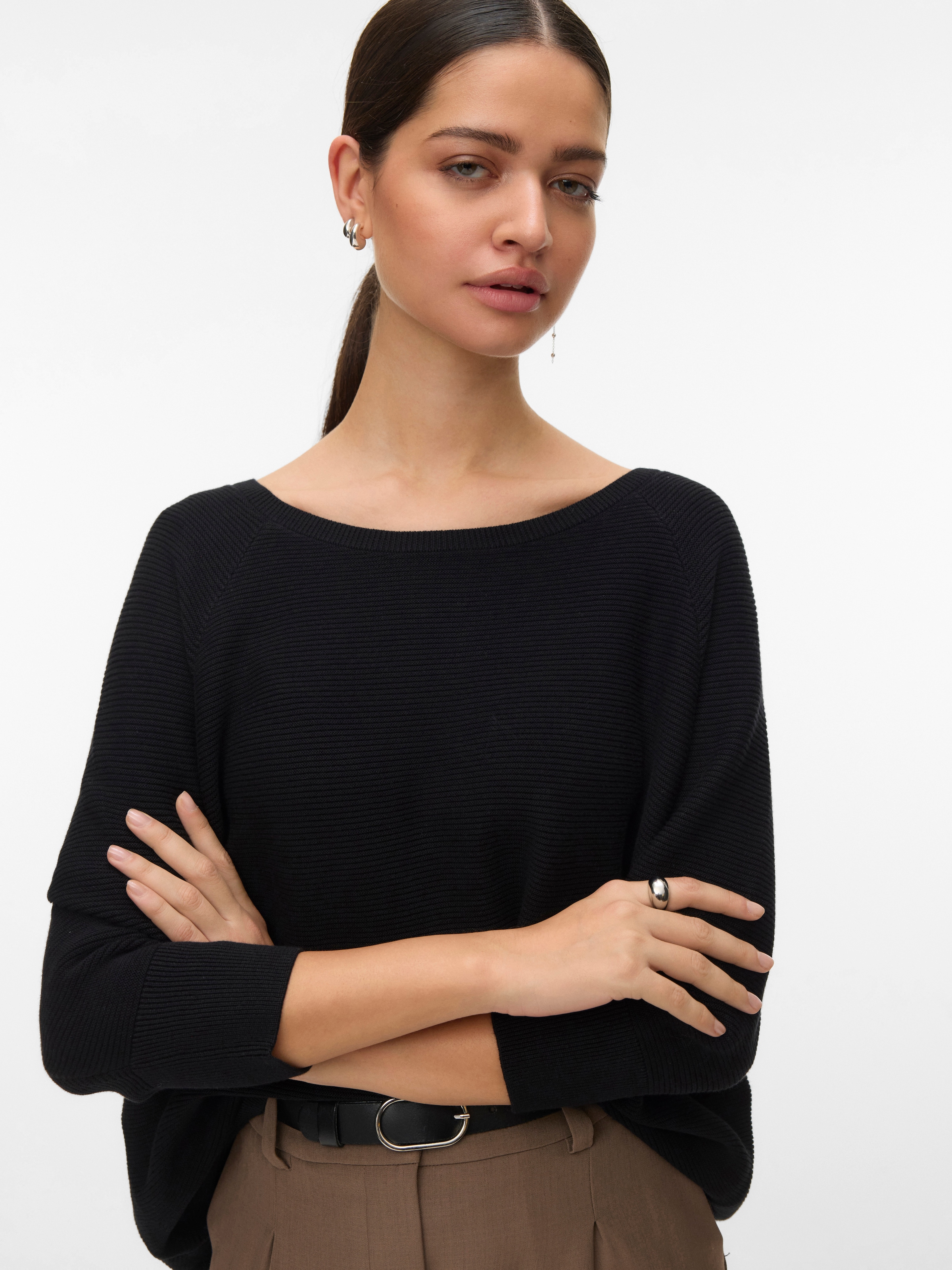 Vero Moda Strickpullover »VMNEW NORA 3/4 BOATNECK PULLOVER NOOS«