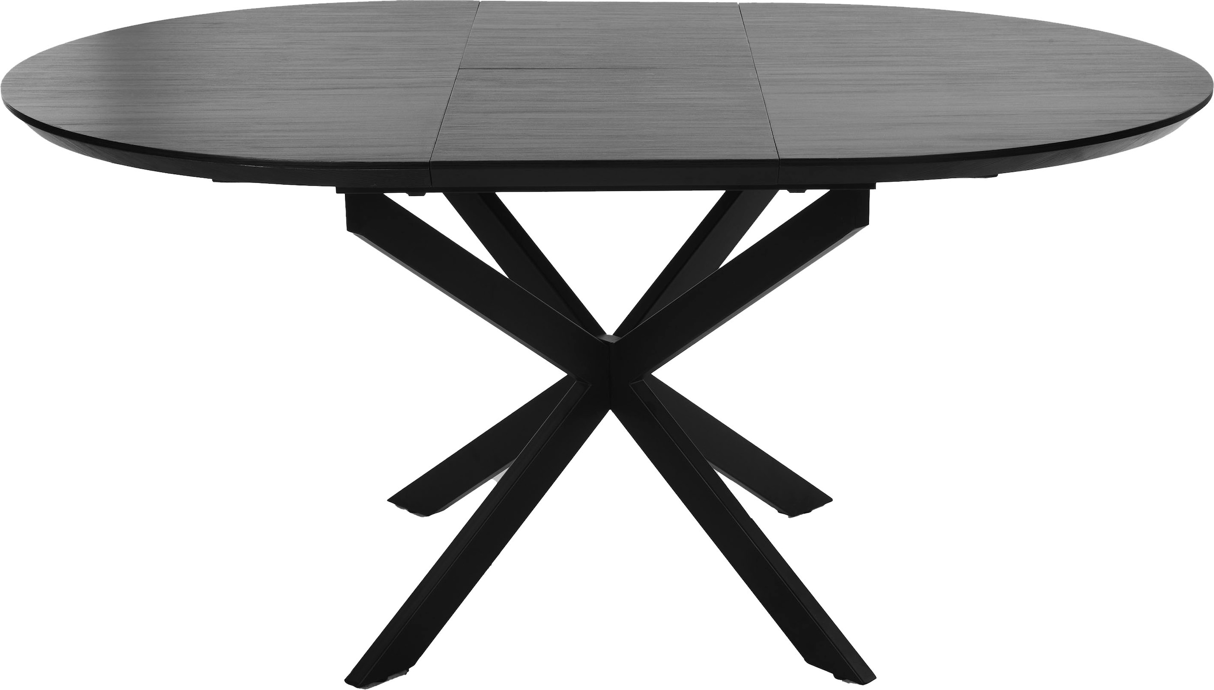 byLIVING Esstisch »Oregon« Auszug 120-160 cm, mit Schweizer Kante, Eichen-Optik schwarz