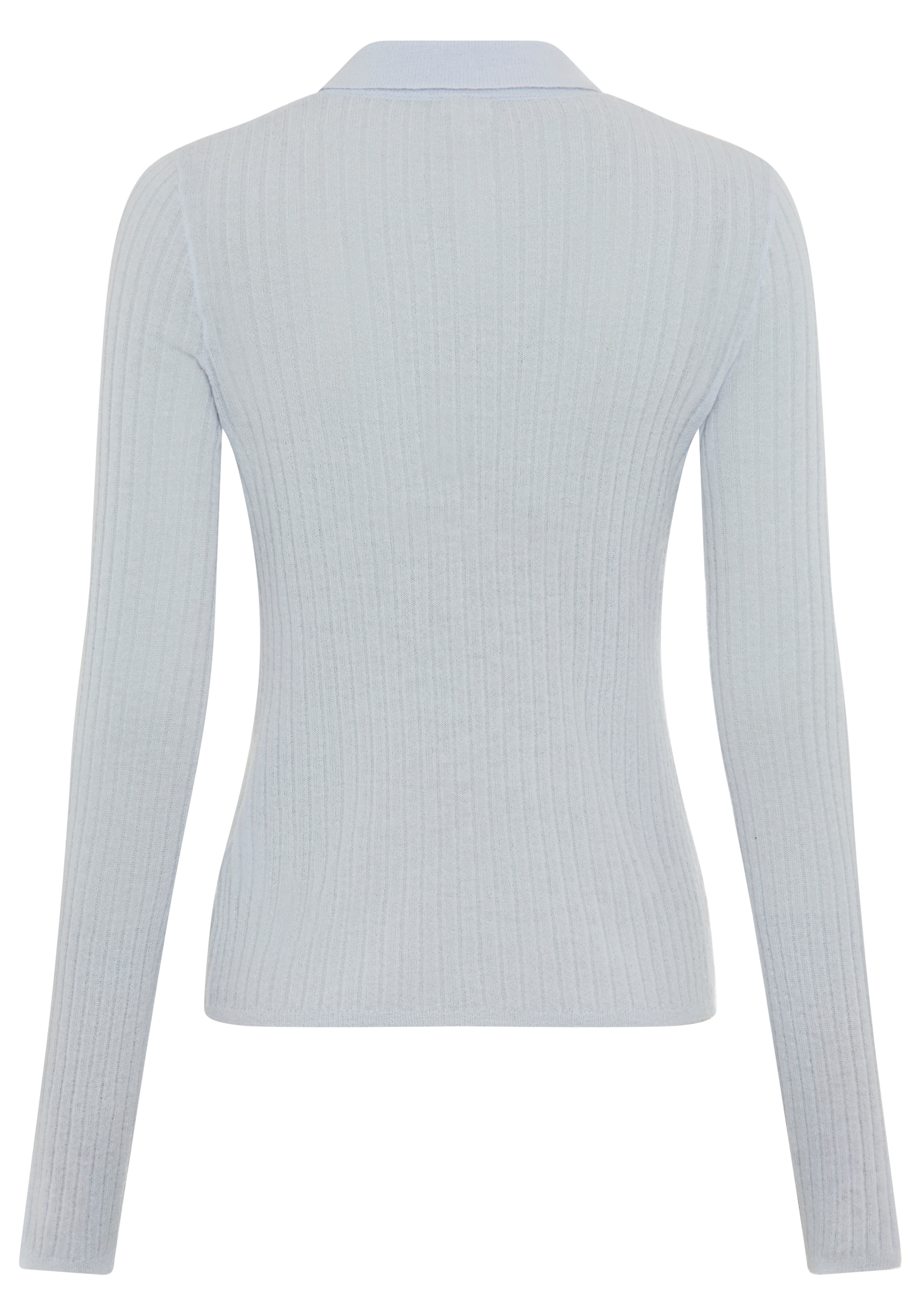 BOSS ORANGE Pull à col polo »Fuganel Premium Damenmode« mit Knopfleiste, Rippstruktur