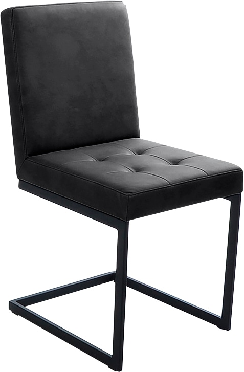 K+W Komfort & Wohnen Chaise de salle à manger »Freischwinger« () 1 cuisChâssis cantilever en tube carré noir, grand confort d'assise