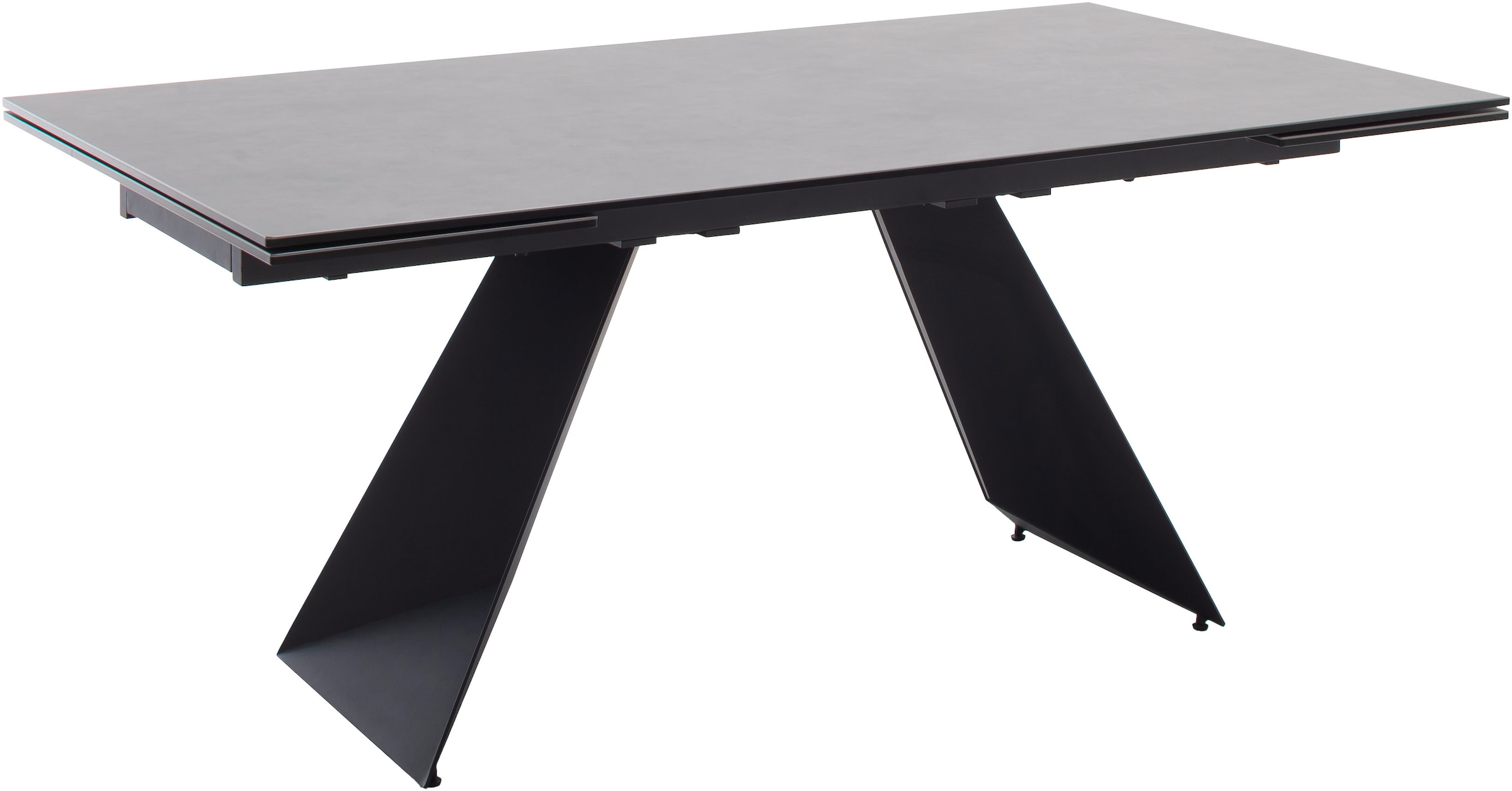 MCA furniture Table de salle à manger »Nagoya« 1 cuis tlg. Auszugstisch, Stirnauszug, Metallgestell, Keramik, Sicherheitsglas