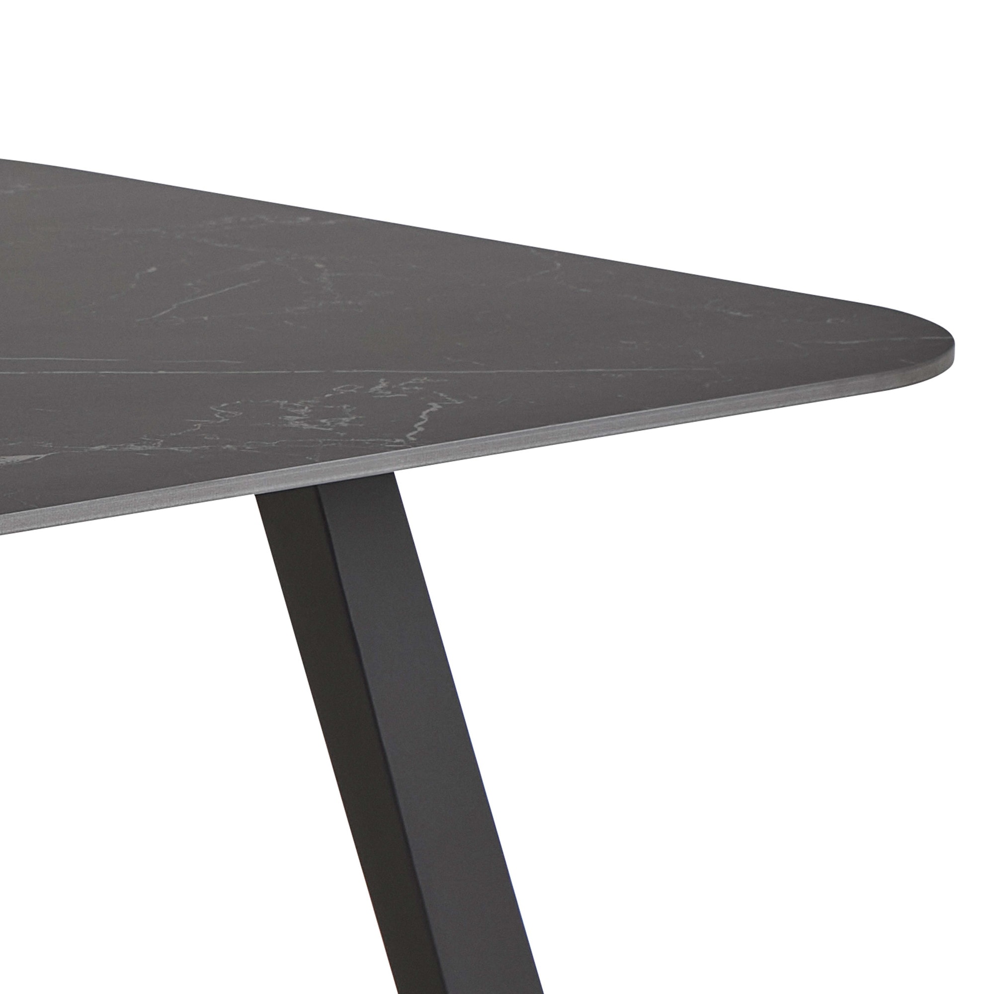 ACTONA GROUP Table de salle à manger »Antalya, Speisetisch, Tisch« rectangulaire, plaque en céramique, pied luge, 6 places assises, largeur 180 cm,