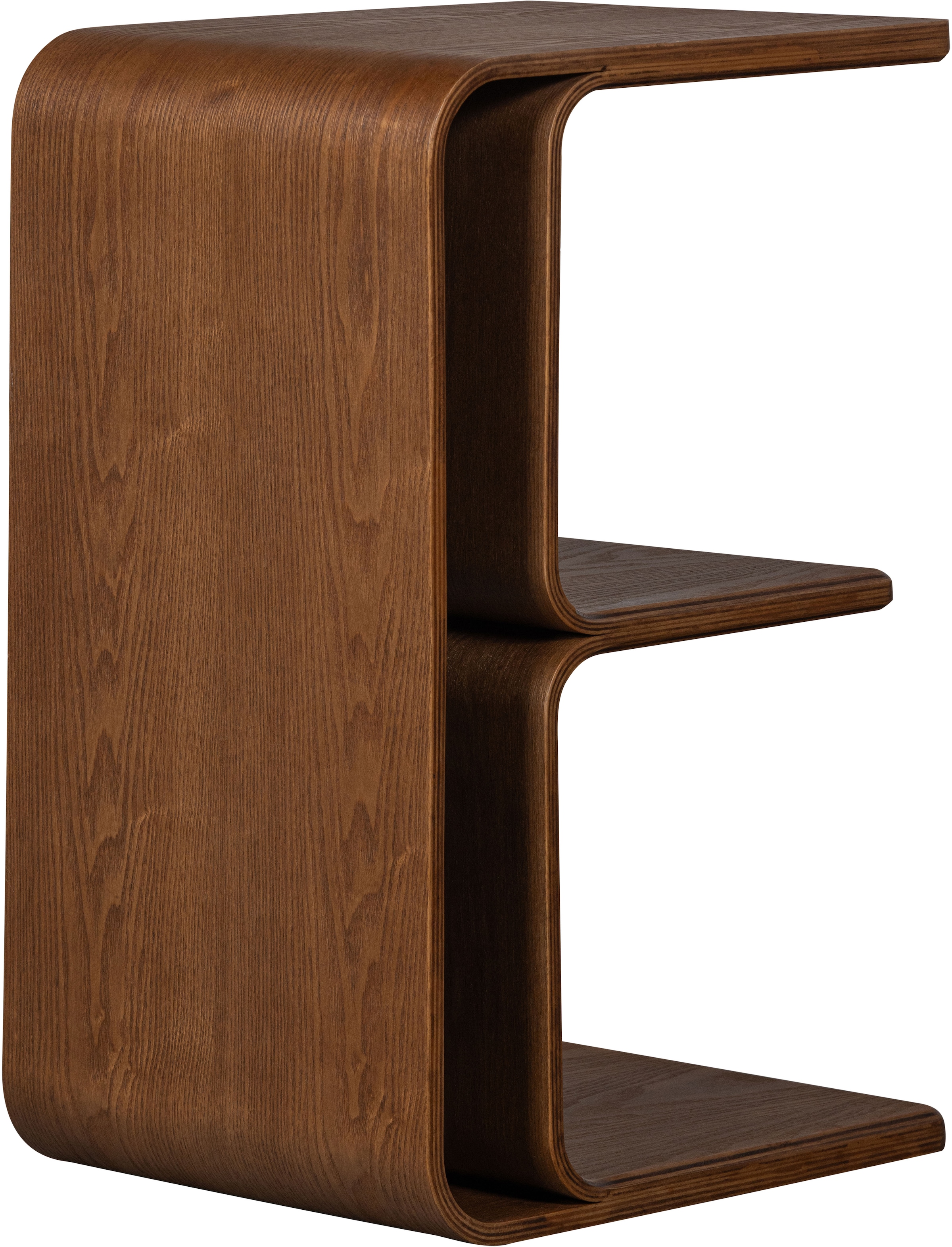 WOOOD Beistelltisch »Frey Plywood mit abgerundeten Ecken multifunktional H40 x B60 x T32 cm« Tragkraft 150 kg, auch seitlich aufstellbar, vollständig montiert