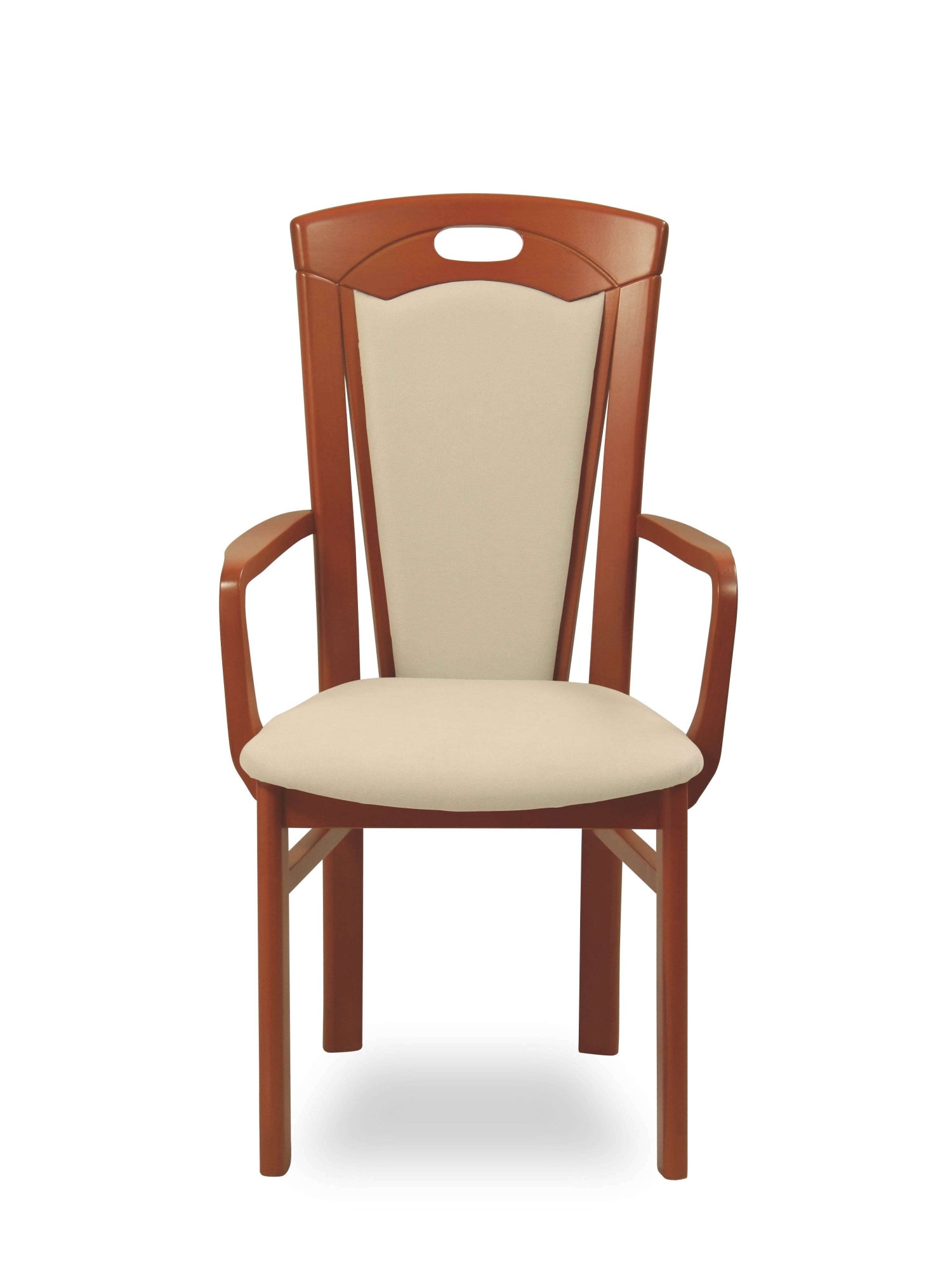 Home affaire Esszimmerstuhl »FERDI, Armlehnstuhl, Made in Italy, Massivholz« () 1 Stk.Bezug Feinstruktur (wasser-und fleckabweisend) oder Struktur