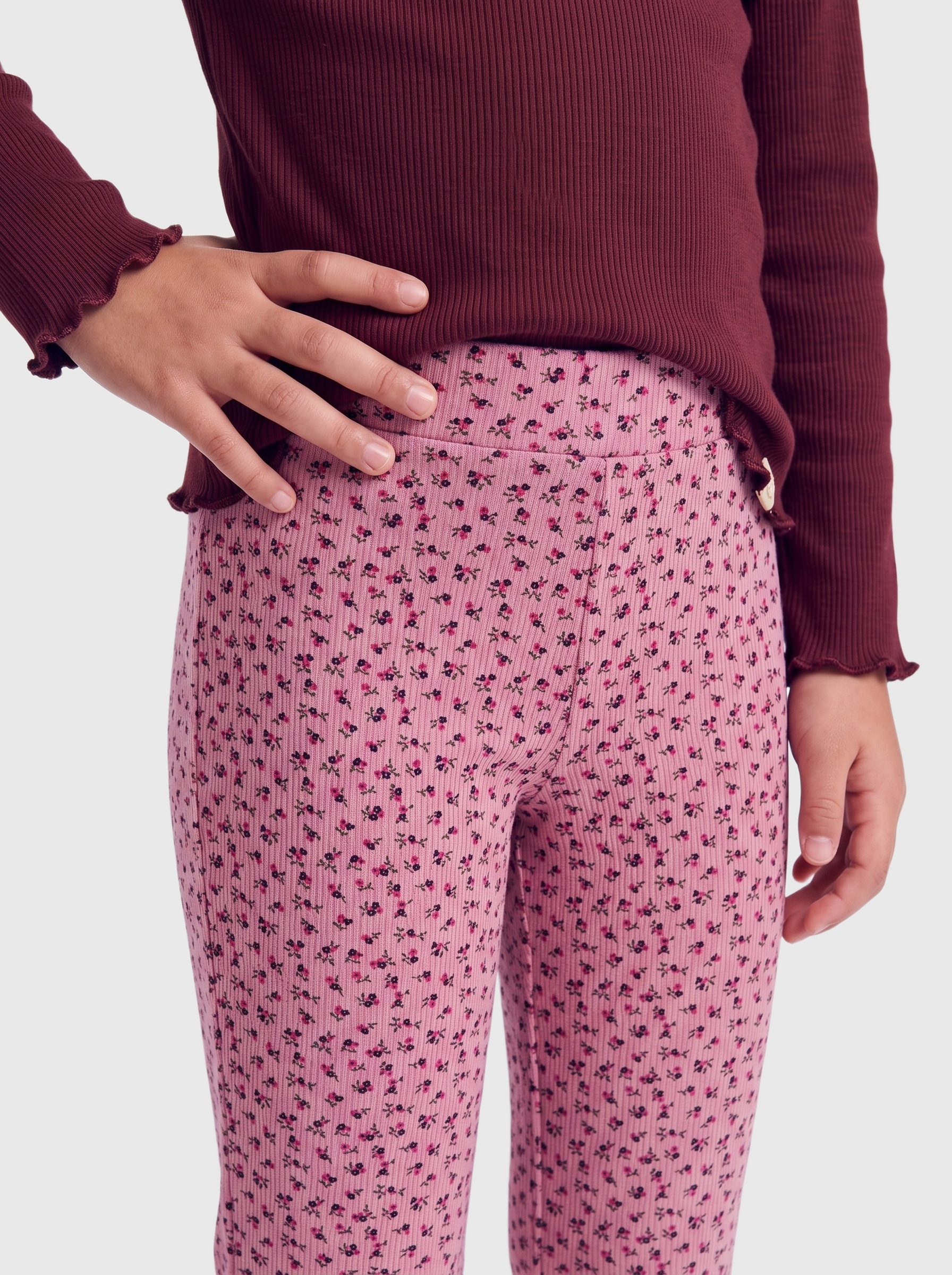 KIDS ONLY Leggings »KMGTRINNY LIFE AOP FLARED LEGGINS VD JRS«  mélange de coton, ajusté