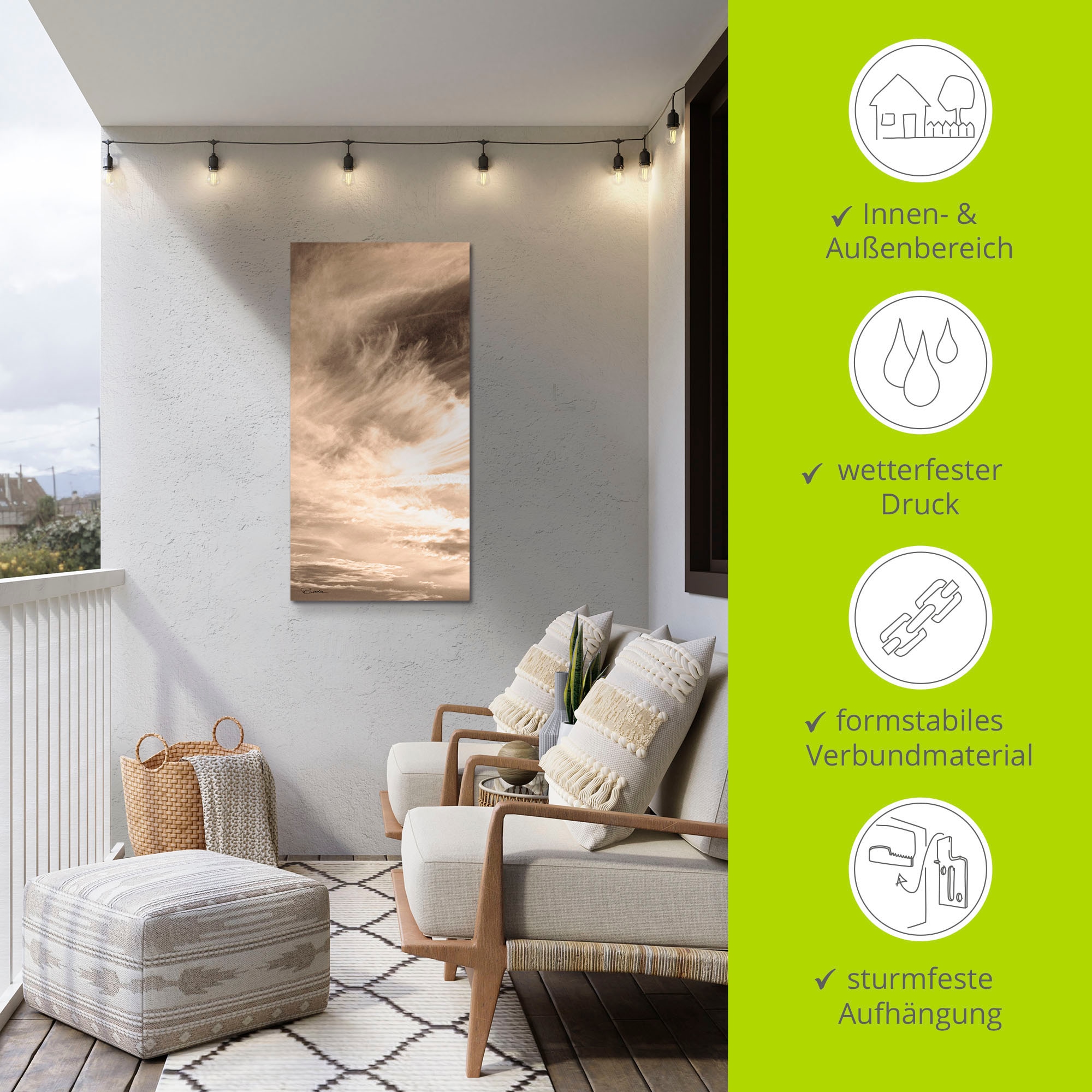 Artland Wandbild »Die Elemente: Luft« Zen 1 Stk. tlg. als Alubild, Outdoorbild, Leinwandbild in verschied. Grössen