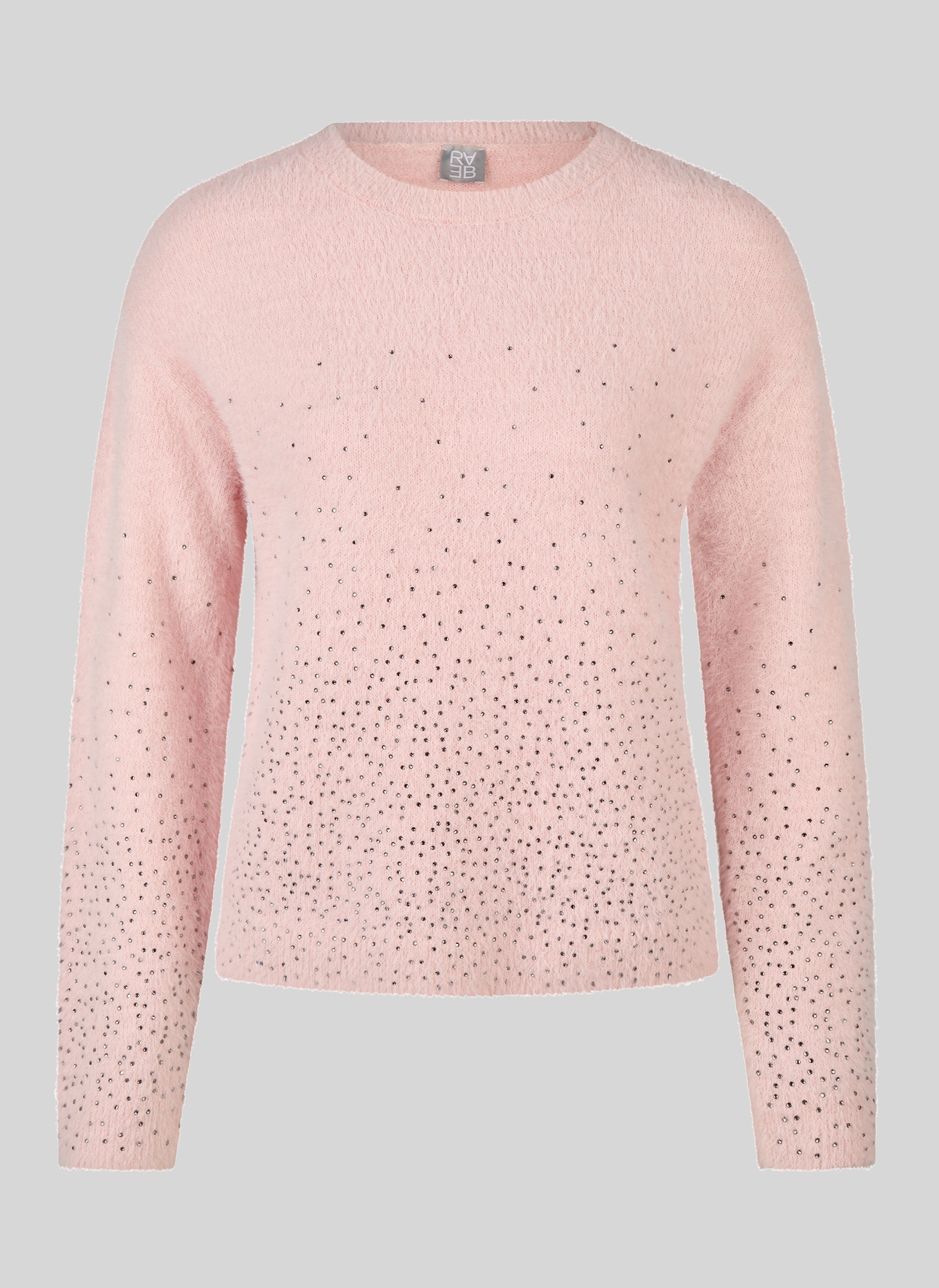 Rabe Pull en tricot mit Glitzersteinen / Woll-Anteil