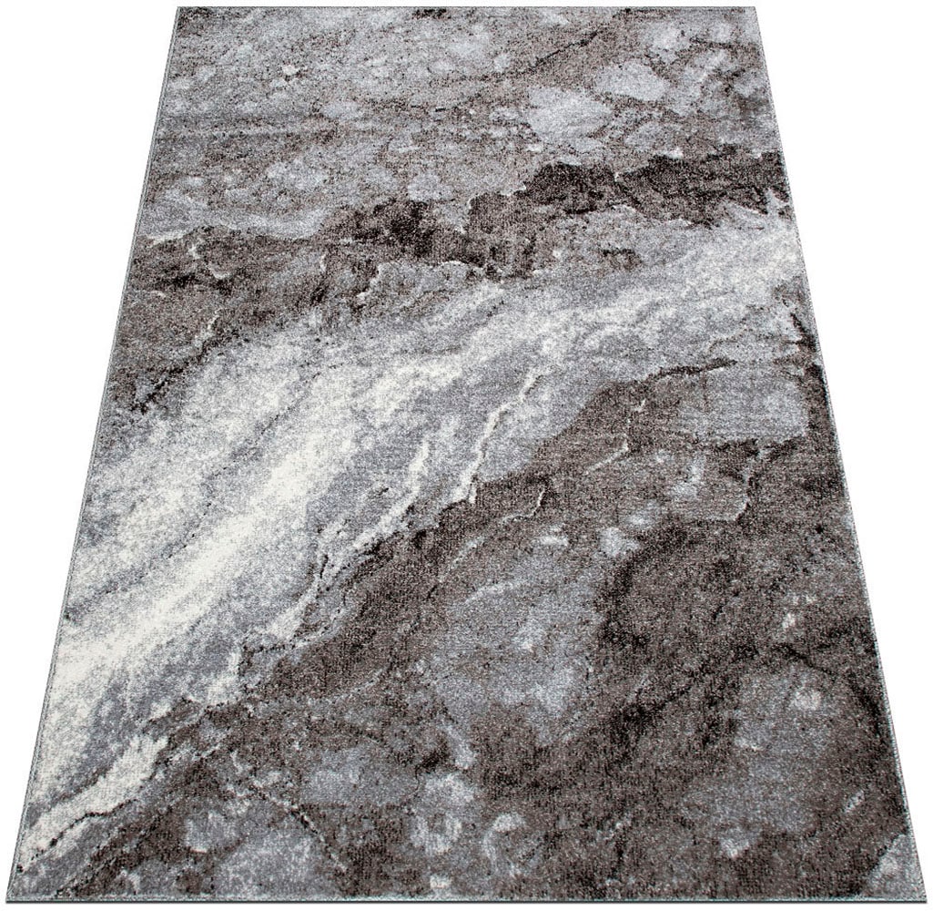 my home Teppich »Sonnenhang« rechteckig 9 mm Höhe mit besonders weichem Flor, Kurzflor, modernes Marmor Design