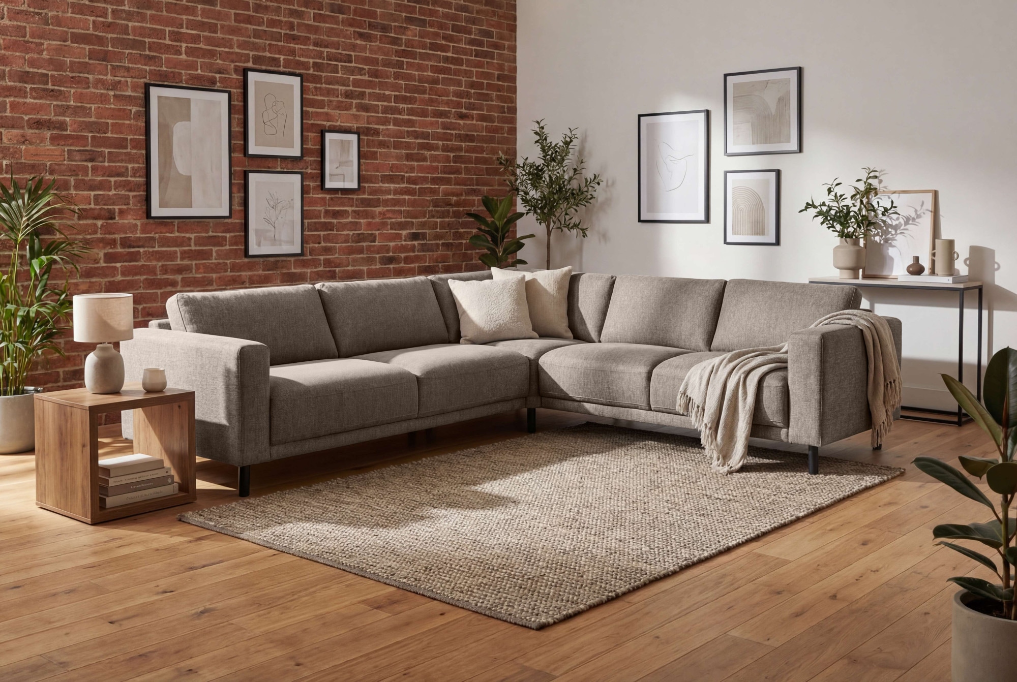 GOODproduct Canapé d'angle »Sveeva, L-Form, B.288 cm, schwarze Metallfüsse« tissu tissé durable, avec suspension ondulée, plusieurs couleurs