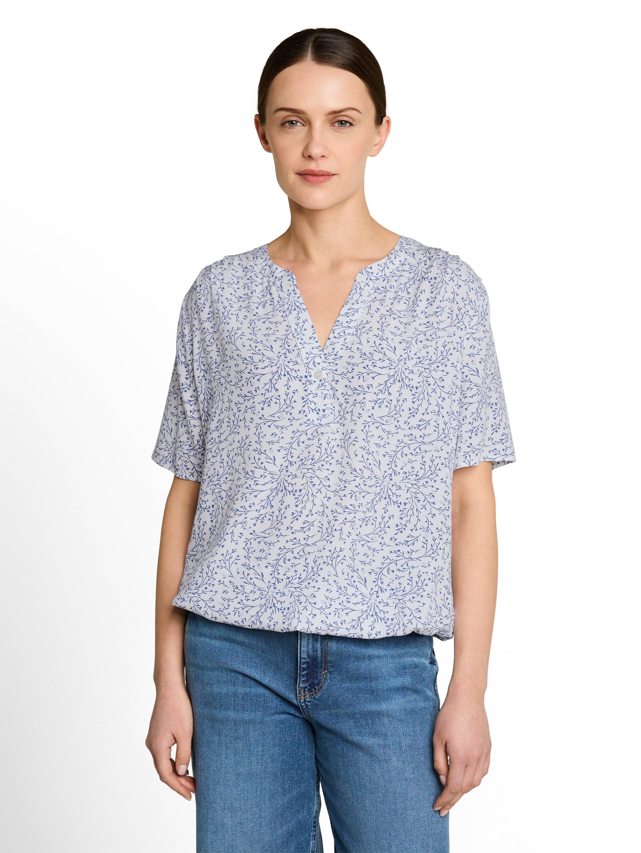 TOM TAILOR Klassische Bluse mit All-Over Print