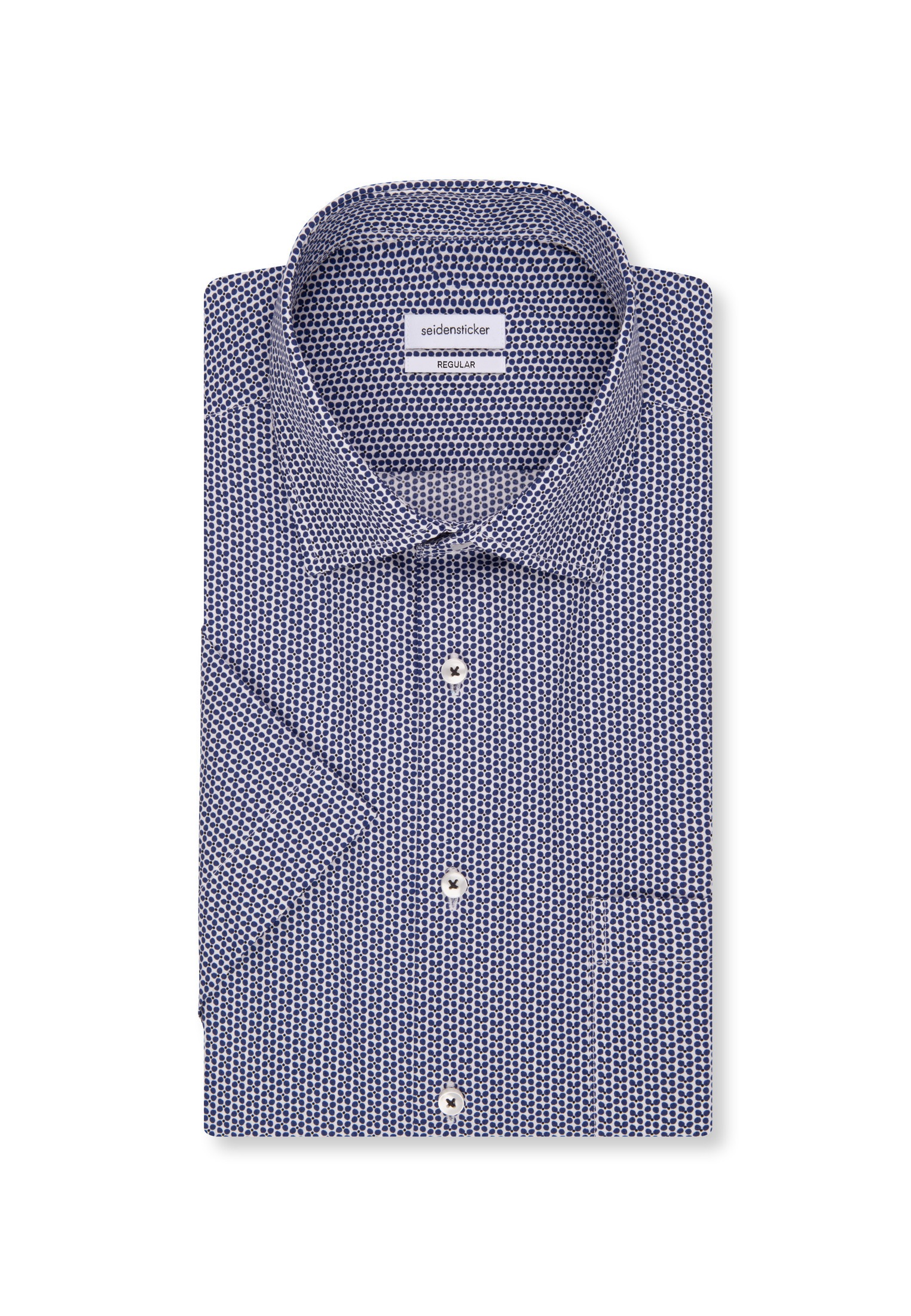 seidensticker Businesshemd »Regular« Regular Kurzarm Kentkragen Druck