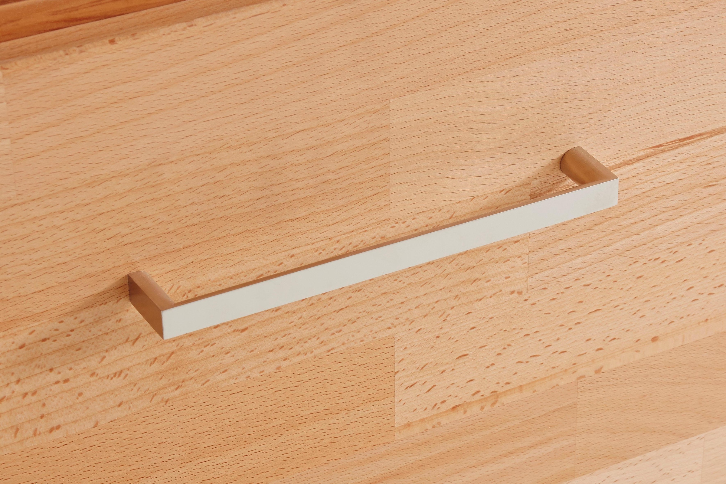 GOODproduct Sideboard »Ribe,130cm breit, Fronten Massivholz,7 Fächer« Holz massiv, Holzwerkstoff, Metall Griffe,3 Türen