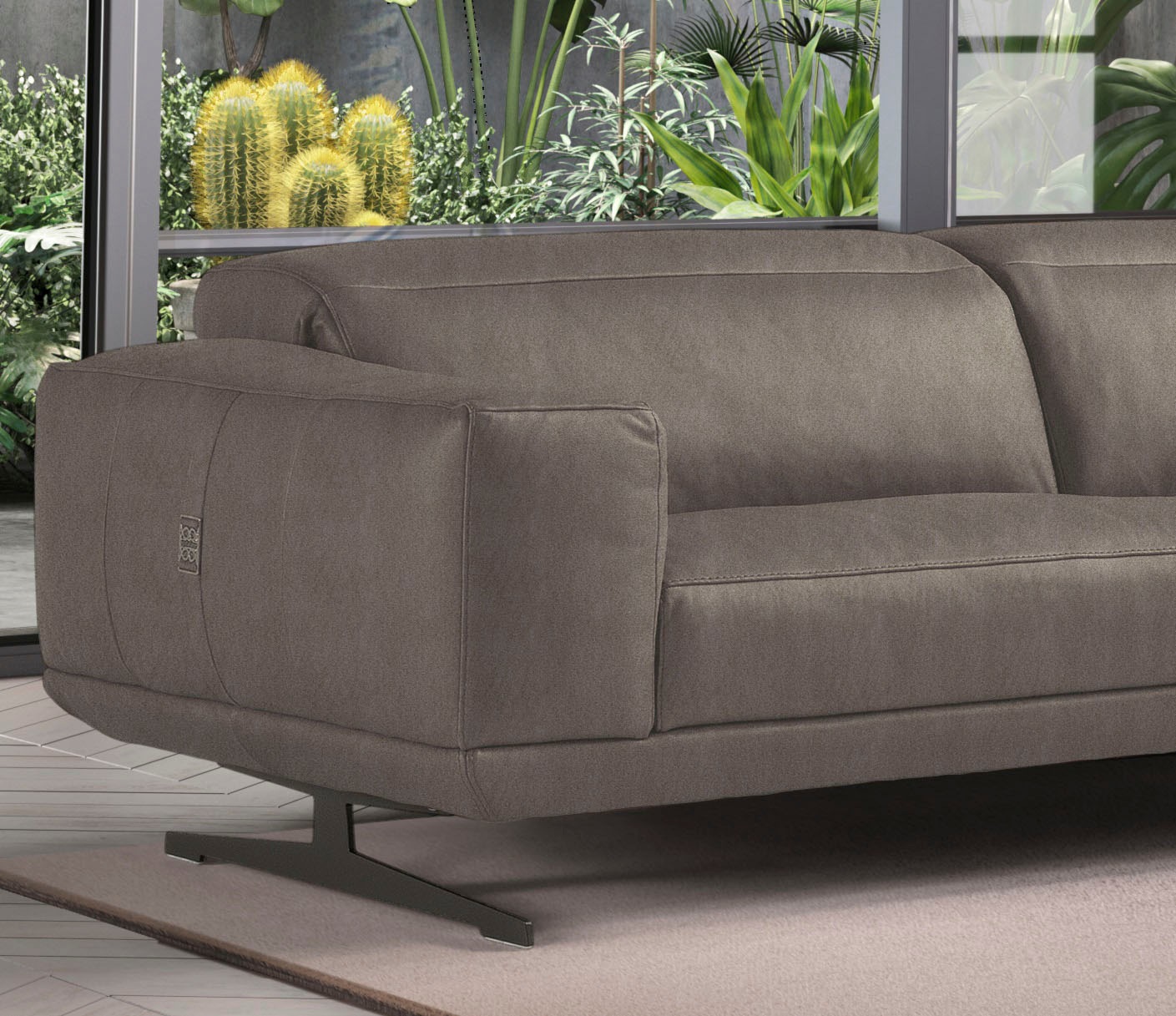 Egoitaliano 3-places »Gloria, super bequem, hochwertige Verarbeitung, edles Design, Megasofa« beidseitig verstellbare Rückenelemente, mit Designmetallfüssen