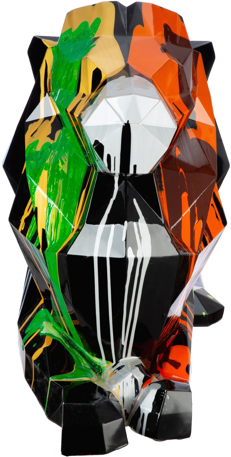 GILDE Sculpture »Figur Löwe; geometrisch Lionaro mehrfarbig« figure d’animal, figure d’art, style pop-art, objet design, figure de collection
