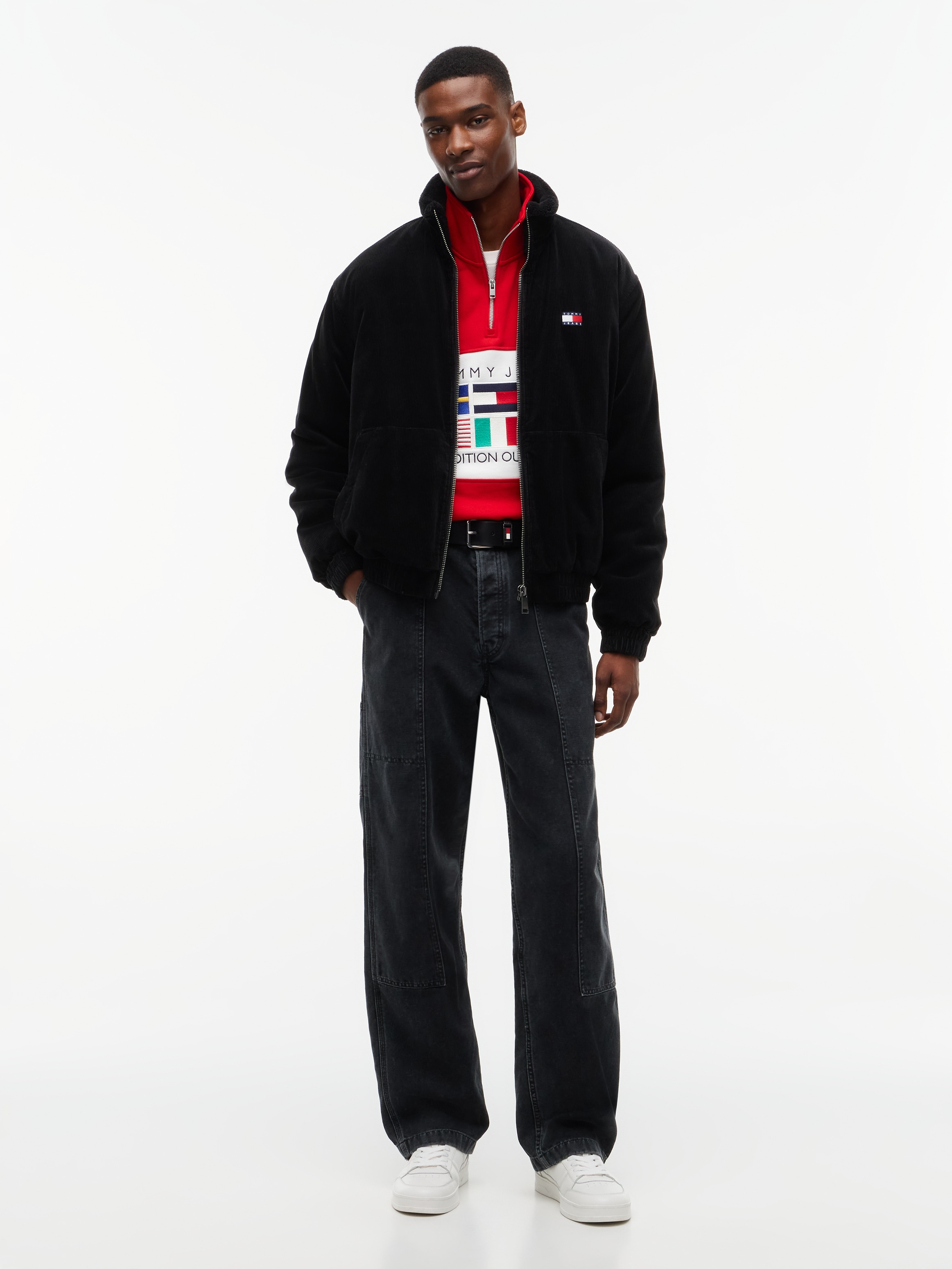 Tommy Jeans Veste en velours côtelé »TJM WASHED CORDUROY JACKET« gewaschene Optik, mit Fleece gefüttert