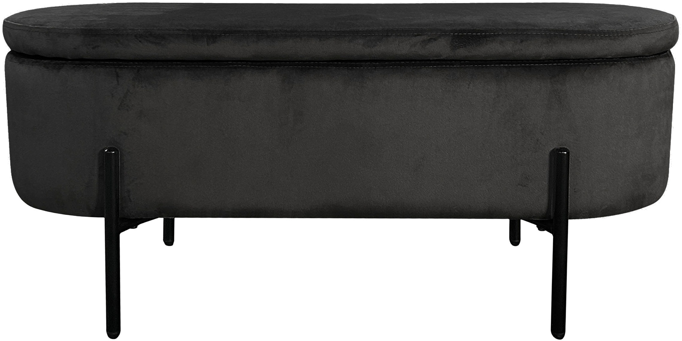 byLIVING Banc »NOVA« velours, avec espace de rangement/coffre, dimensions intérieures du coffre 26,5 x 83 cm, hauteur : 19 cm