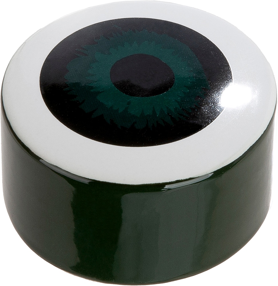 GILDE Vase de table »Deckelvase rund Magic Eye« Vase à couvercle, Magic Eye, design à motifs, rangement, moderne