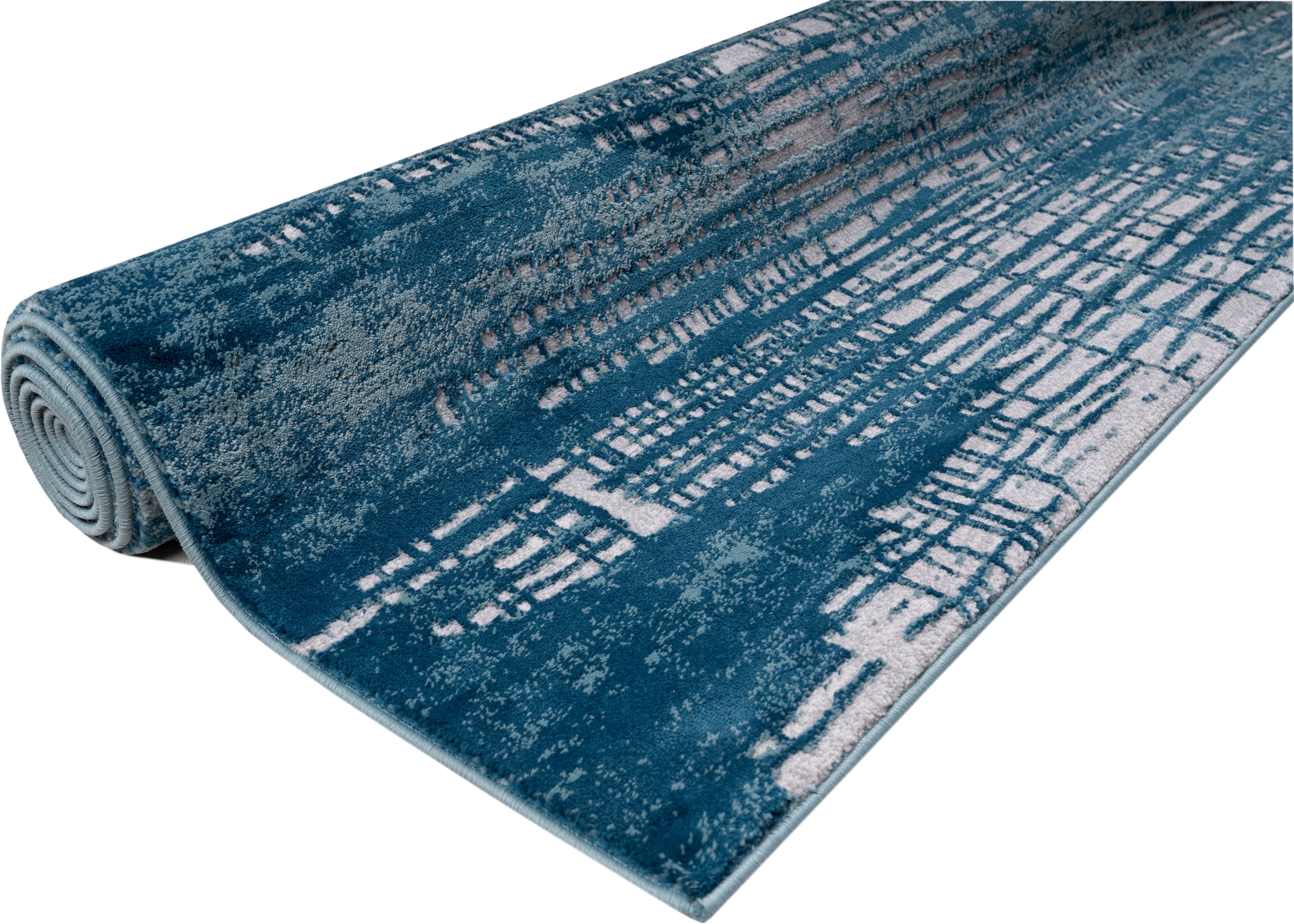 my home Läufer »Ariano« rechteckig 12 mm Höhe dezenter Glanz, Hoch-Tief-Struktur, Schrumpf Carving-Effekt