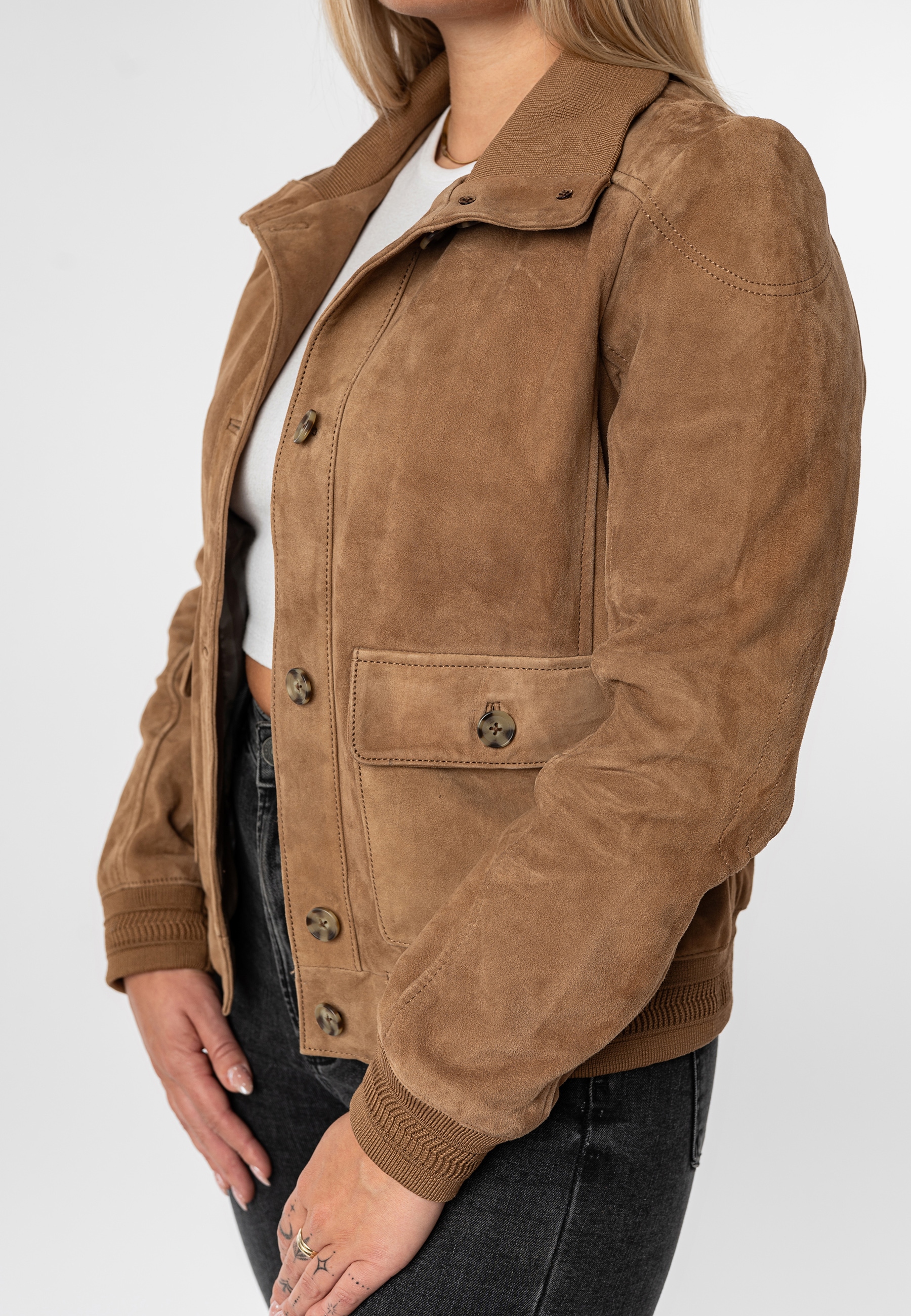 Mauritius Veste en cuir »MWDajana« Blouson aus Veloursleder