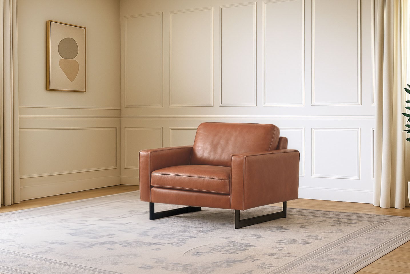 Home affaire Loveseat »Pinto 105 cm, Cord, Chenille, Lederoptik« mit Keder, Metallfüssen und auch in Cord Bezug erhältlich