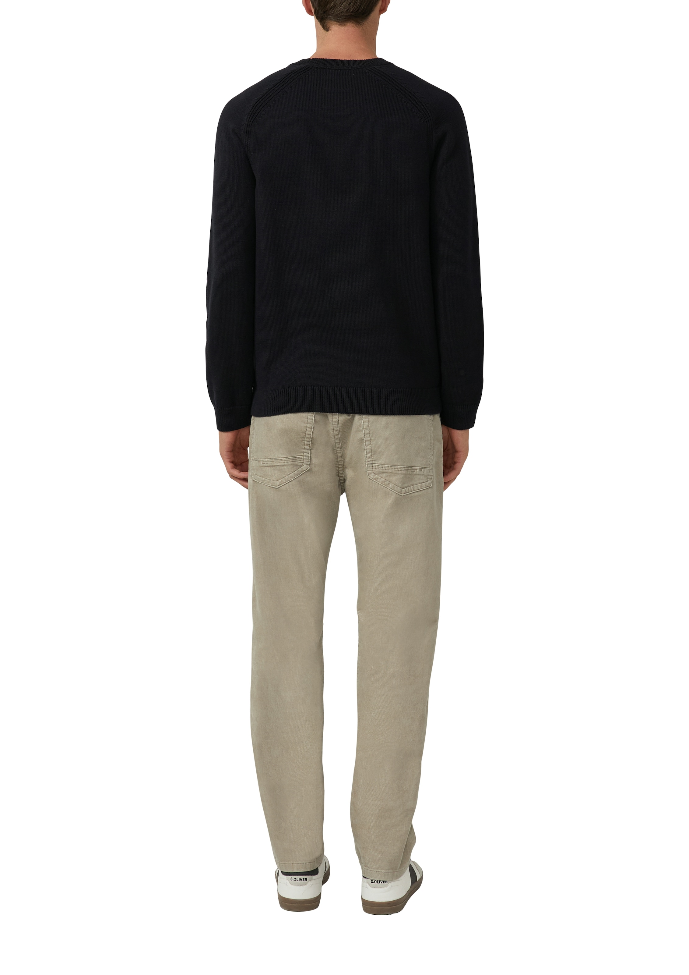 s.Oliver Rundhalspullover , mit Logo Stickerei
