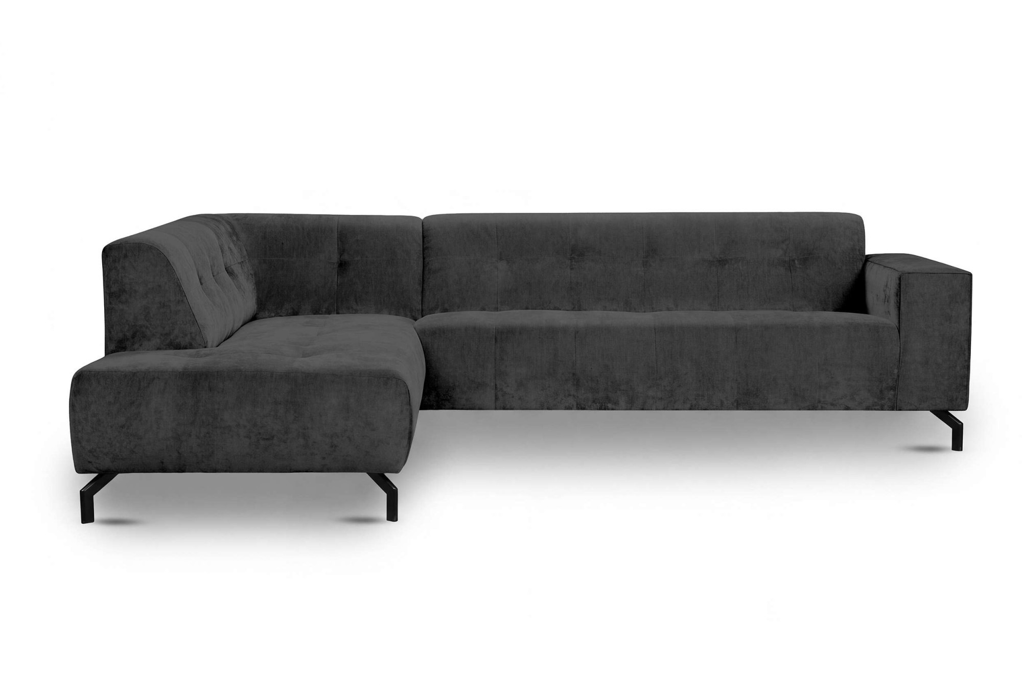 GOODproduct Canapé d'angle »NEW Lorcan« Chenille Bezug, Breite 275 cm, Metallfüsse