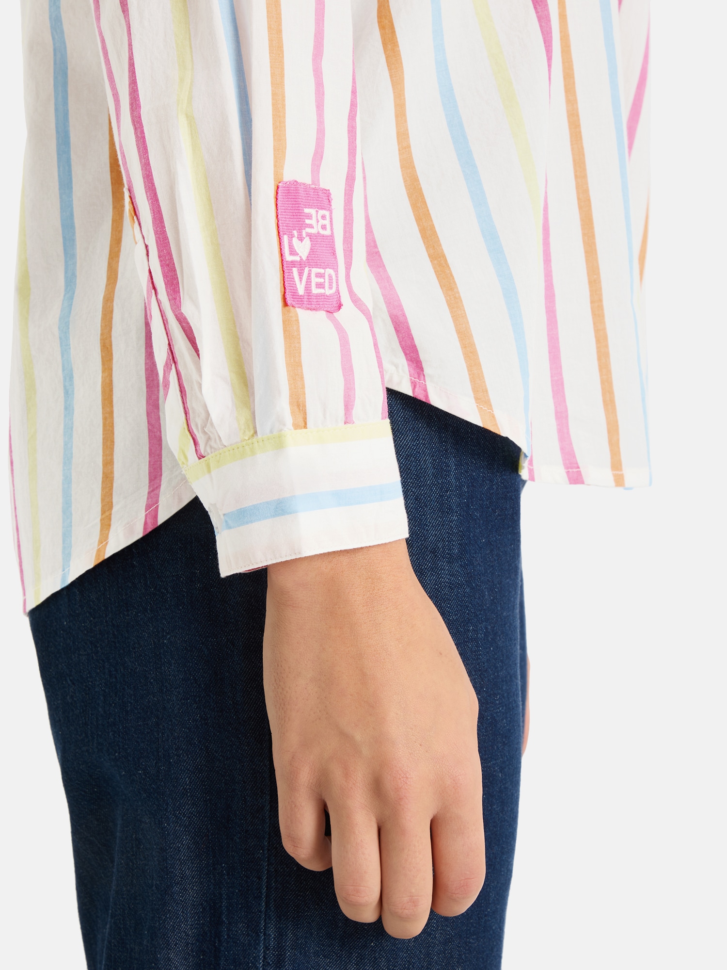 Lieblingsstück Hemdbluse »LisaL« mit gestickten Details, Seitenschlitze