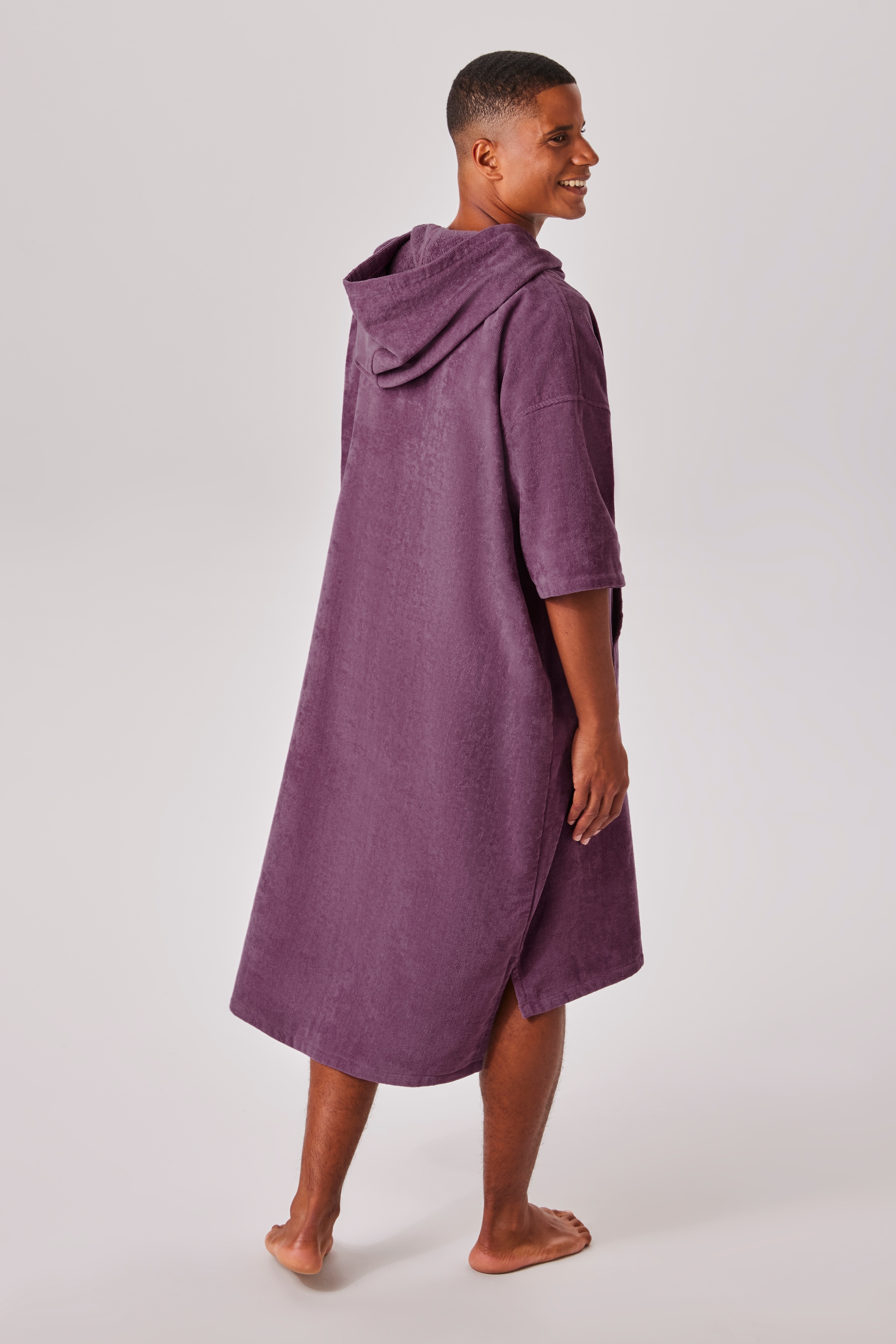 KangaROOS Poncho de bain »Summer, ideal für Sauna, Spa & im Urlaub, Damen & Herren« 1 cuis Surfponcho, mit Bauchtasche, 100% Baumwolle, Frottee