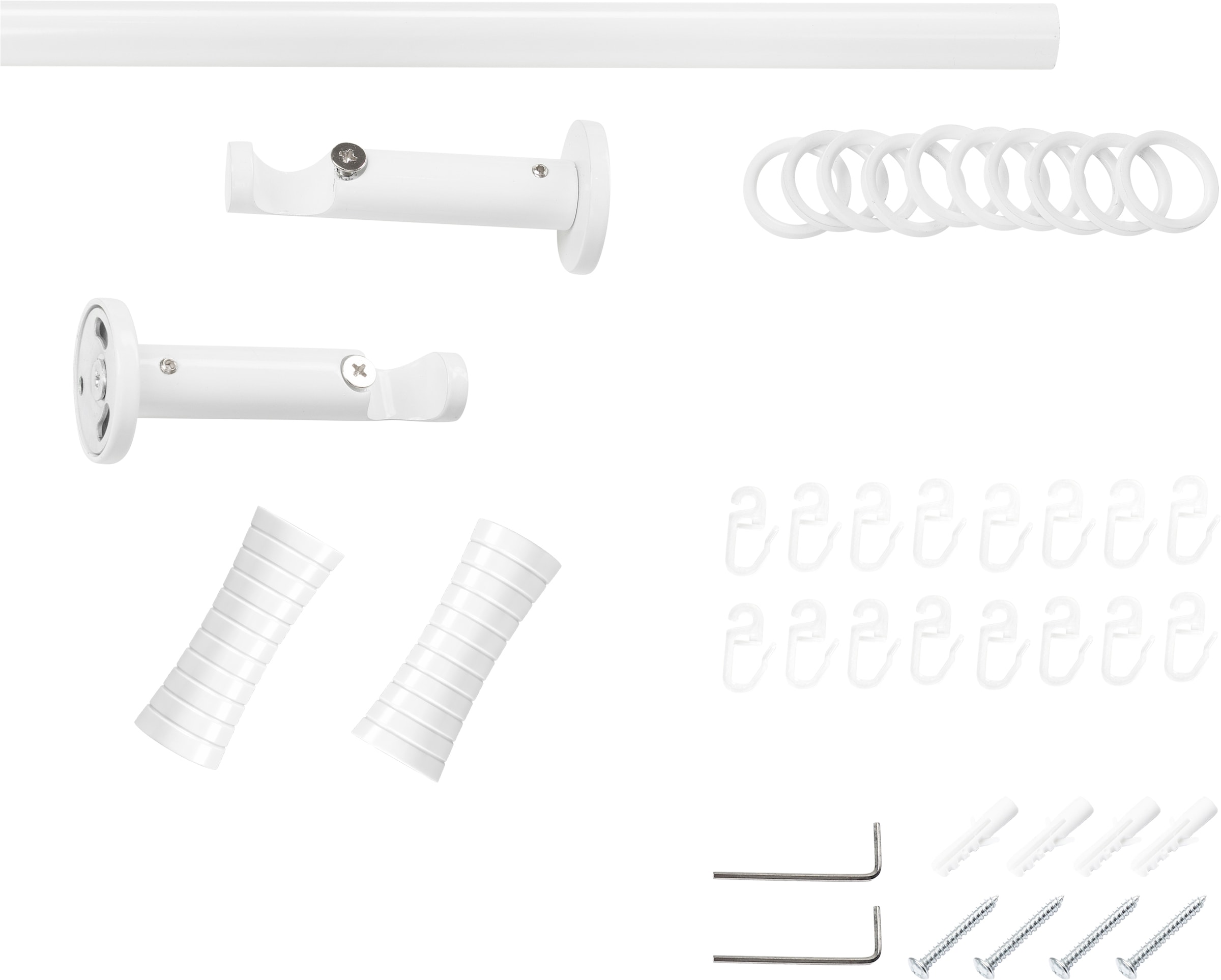 SN DECO GROUP Tringle à rideaux Ø 19 mm 1 course-läufig Fixmass;kürzbar