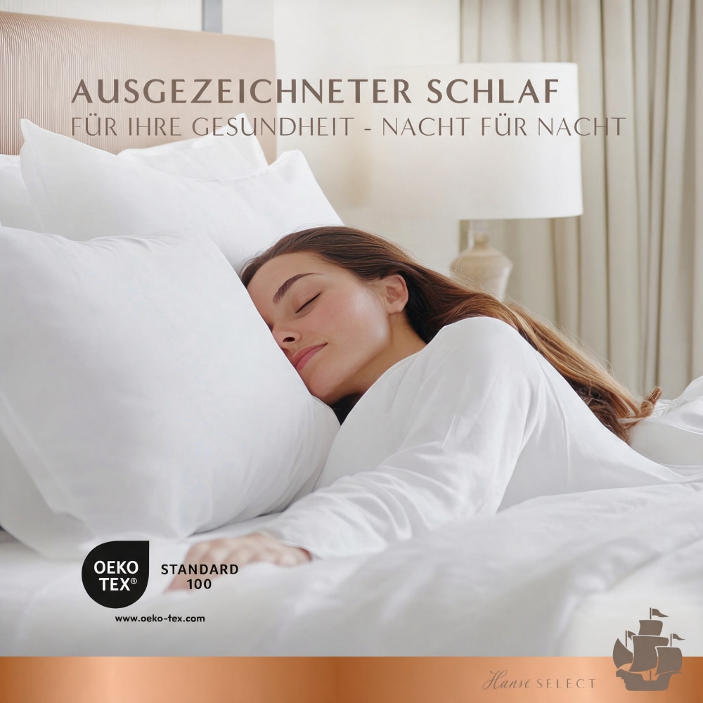 Hanse mit Kogge Microfaserbettdecke »Hanse Select federfrei, Luxushotel, Ganzjahresdecke, Made in Germany« normal Füllung 100% hochwertige 6D-Hohlfaser 1 Stk. tlg. hochwertige Bettdecke 135x200 cm, 155x220 cm & weitere Grössen