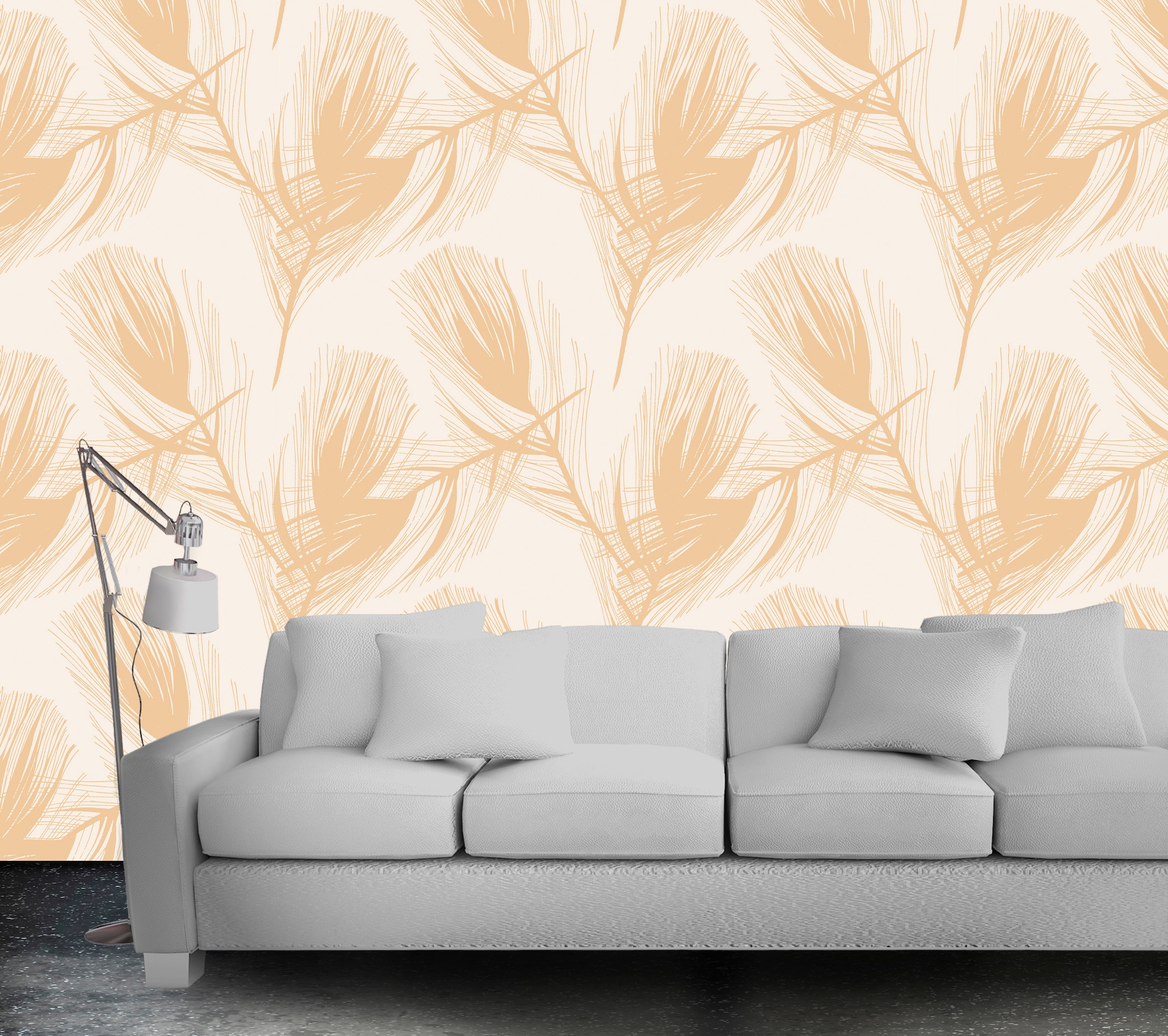 queence Papier peint vinyle »Ethi« Motif | botanique | floral | imprimé | naturellement | à motifs 90x250cm, selbstklebend, kinderleichte Anbringung, , Sticker