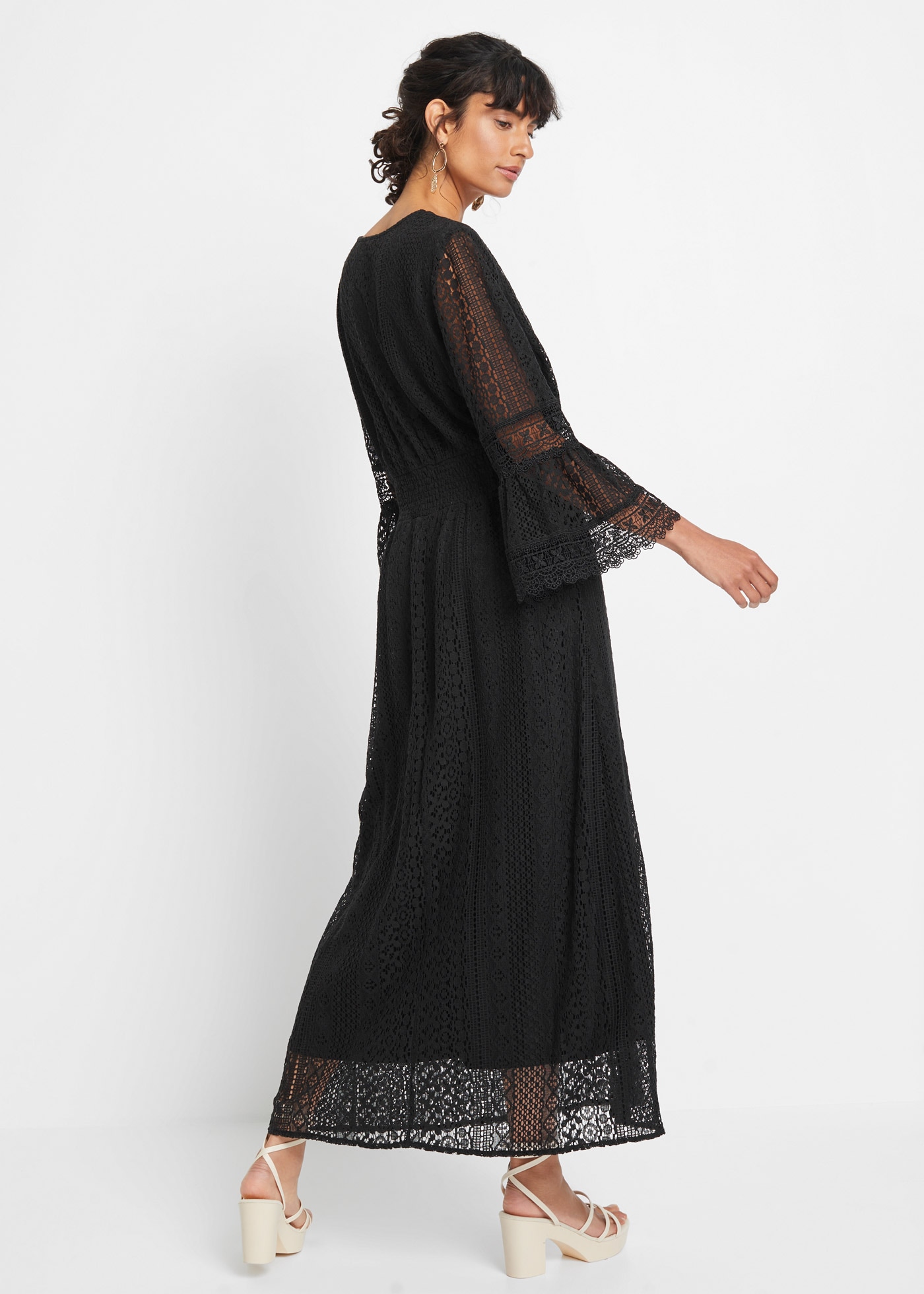 bonprix Maxi robe für Frühjahr und Sommer, aus Baumwolle, feminin geschnitten