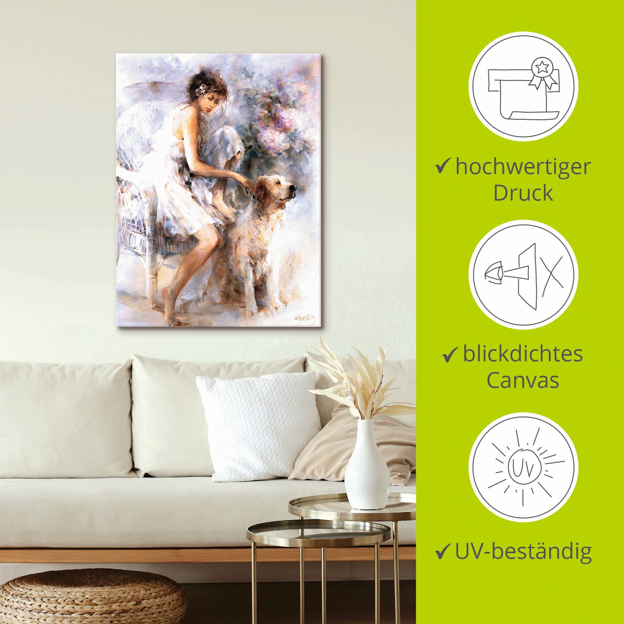 Artland Leinwandbild »Freunschaft« Frau 1 Stk. tlg. auf Holzrahmen gespannt