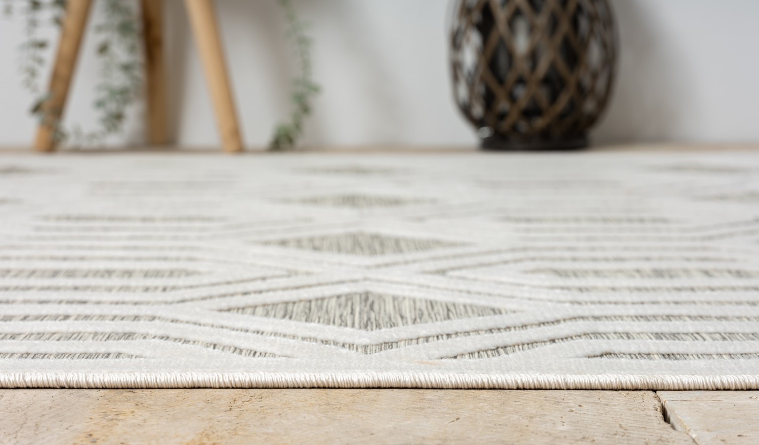 Myflair Möbel & Accessoires Teppich »Haven, LAGERRÄUMUNG!« rechteckig 8 mm Höhe Rauten Motiv, Hoch-Tief Effekt, Outdoor geeignet, Balkon, Terrasse