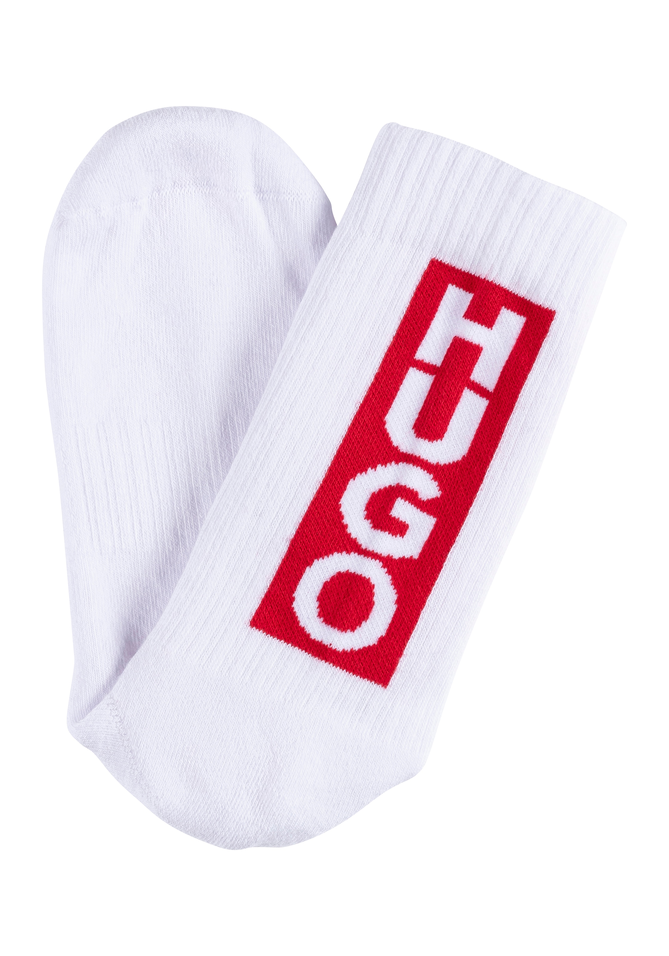 HUGO Underwear Chaussettes de loisirs »3P QS BACK LABEL CC« Packung, 3er Pack, 3 Couple tlg. mit kontrastfarbenen Logoschriftzug