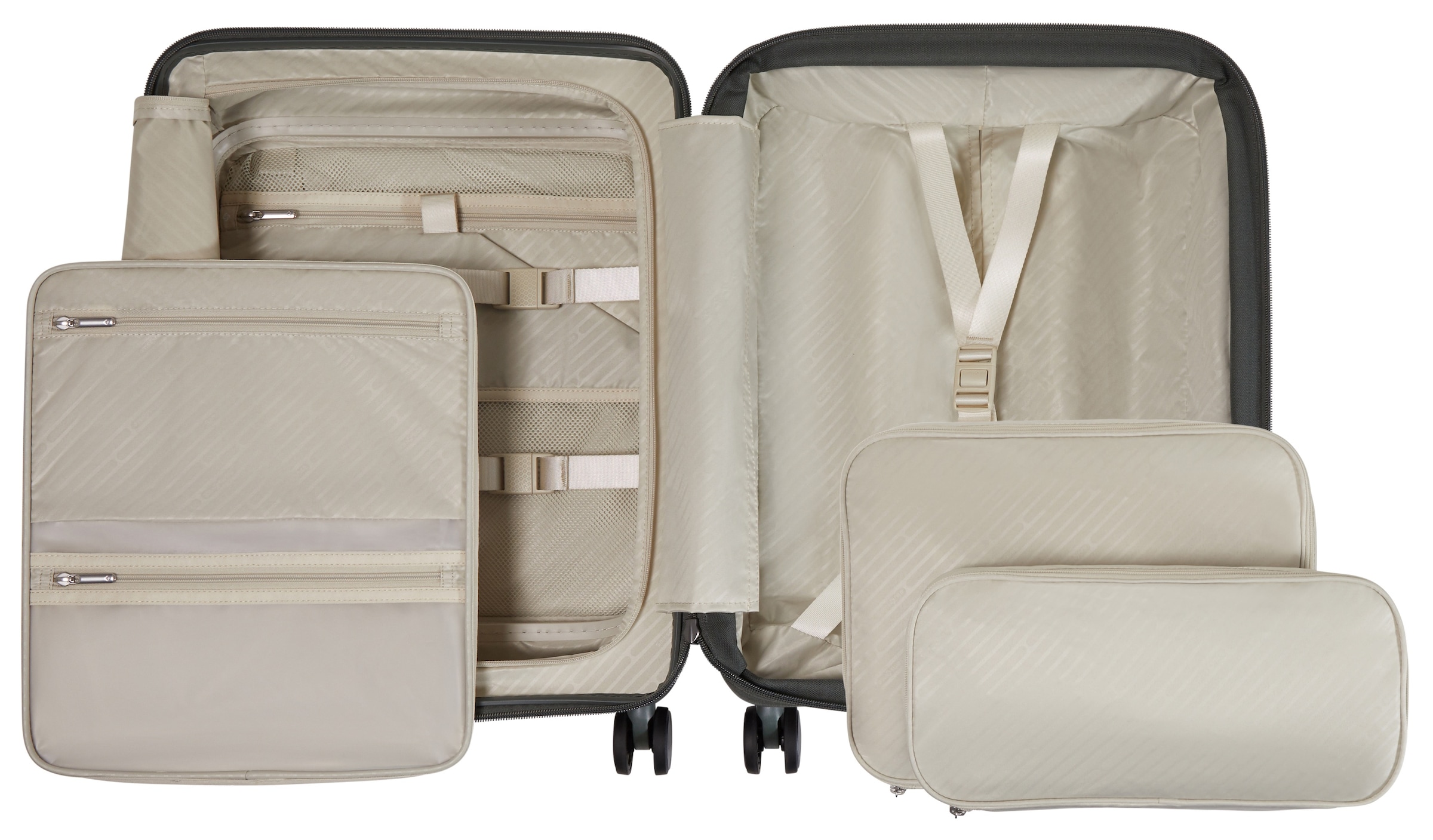 Samsonite Trolley à coque dure »PARALUX, verschiedene Grössen und Farben« 40 litre 4 Rollen avec système trolley à bouton-pression verrouillable et escamotable
