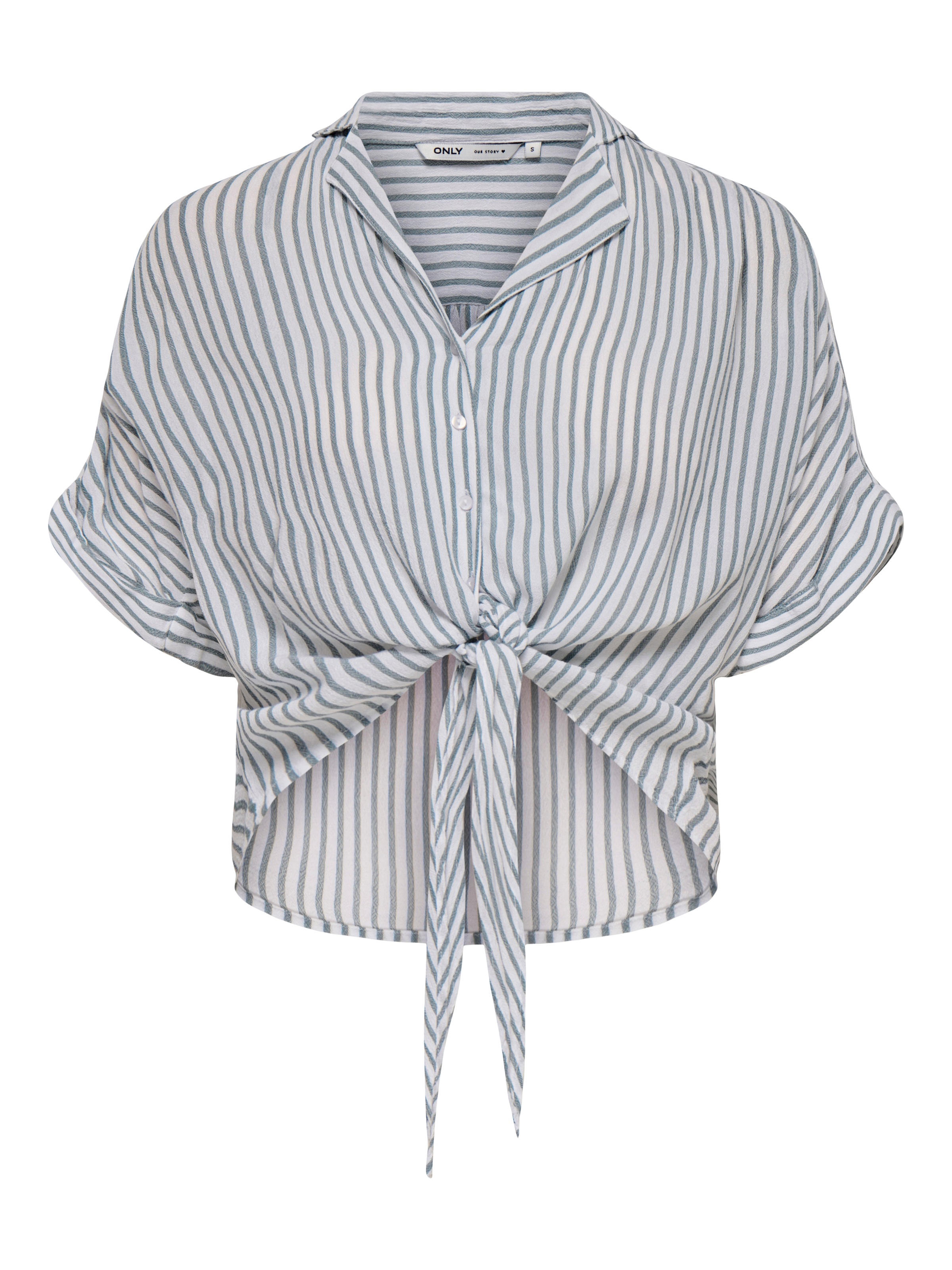 ONLY Kurzarmbluse »ONLPAULA LIFE S/S TIE SHIRT WVN NOOS« Viskose, regular fit