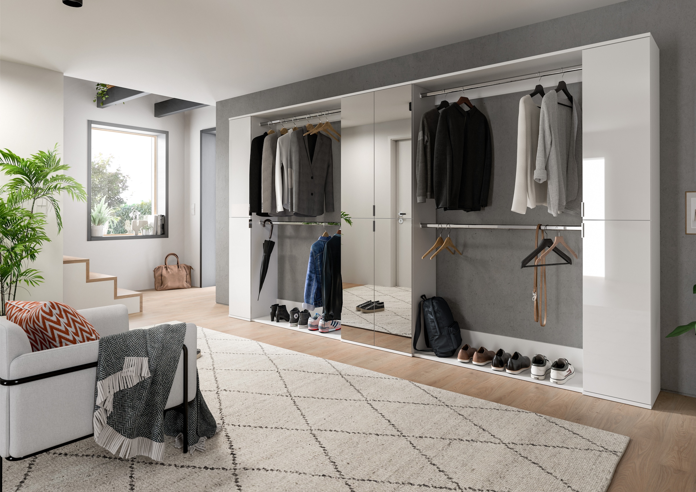 Home affaire Garderoben-Set »Trondheim, Garderobenset 5-tlg. Breite 341 cm,« 5 Stk. tlg.