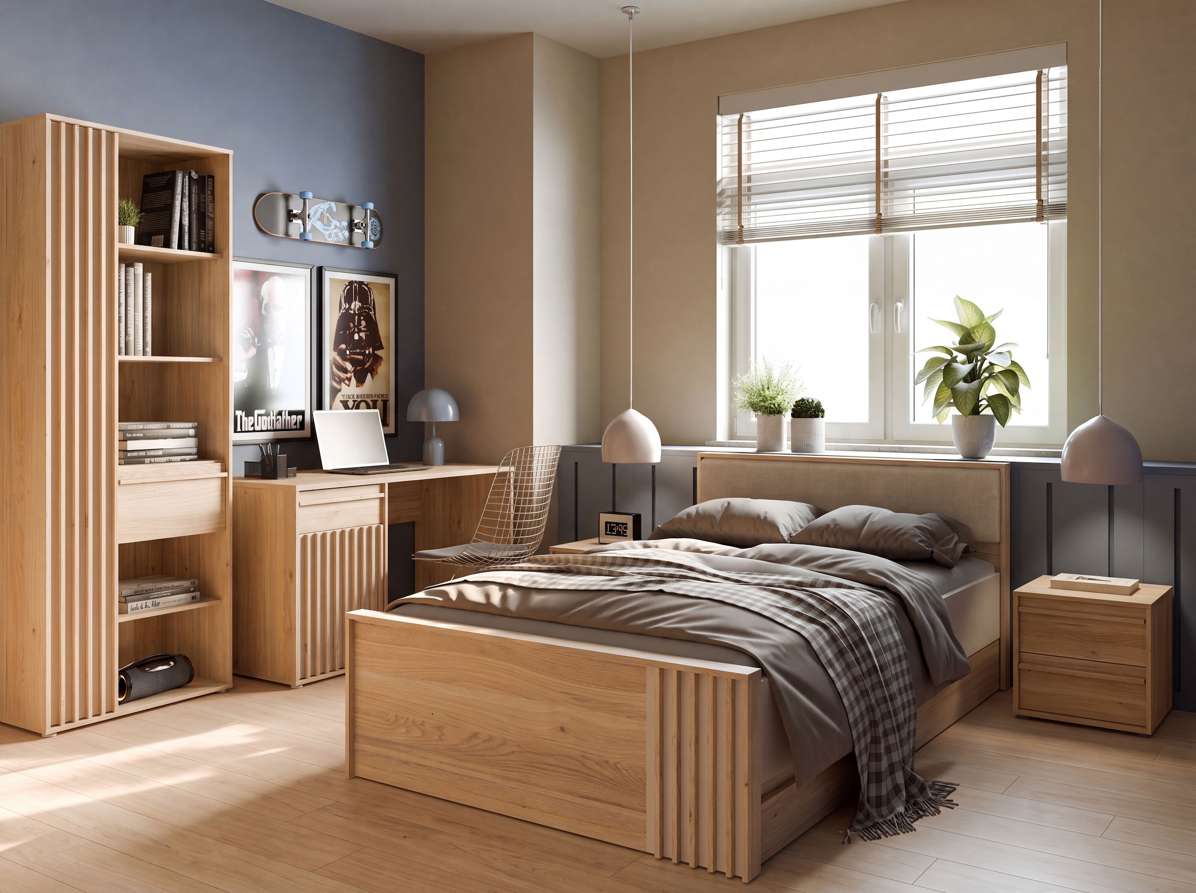 FORTE Lit »Bett mit Stauraum 2 SK, Kopfteil gepolstert« L/H/P 130/84/213 cm, disponible en 2 couleurs